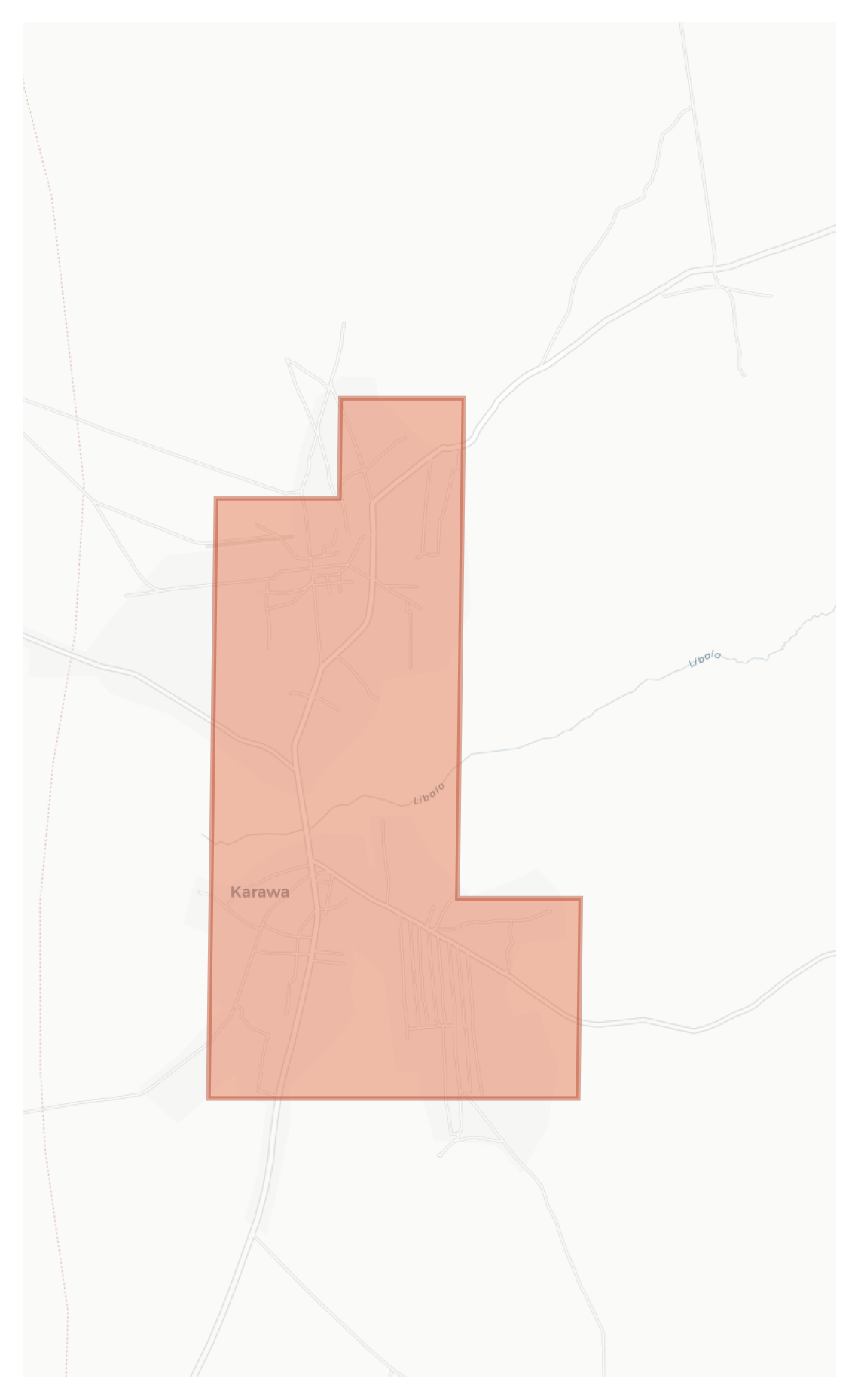 Karawa geographic map