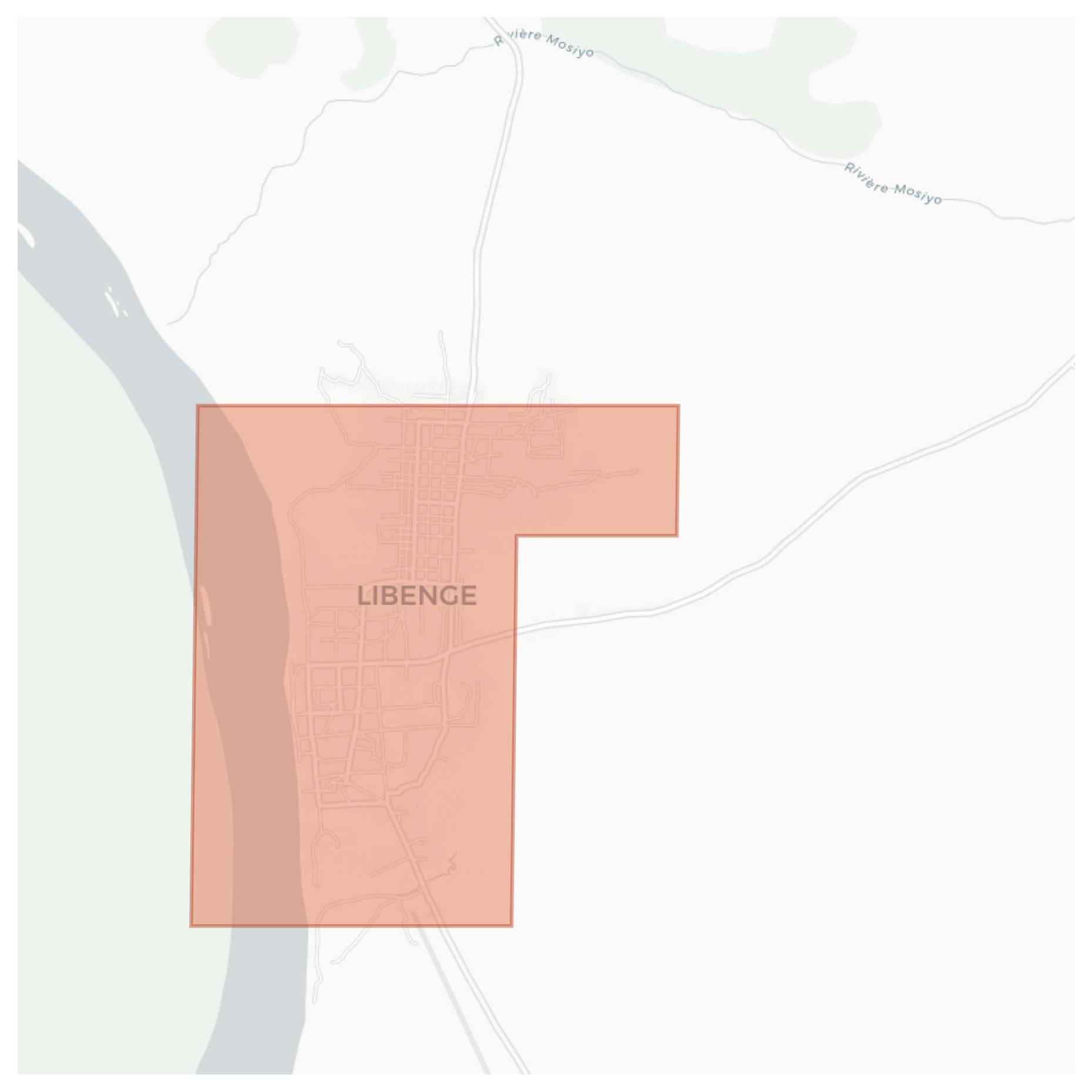 Libenge geographic map