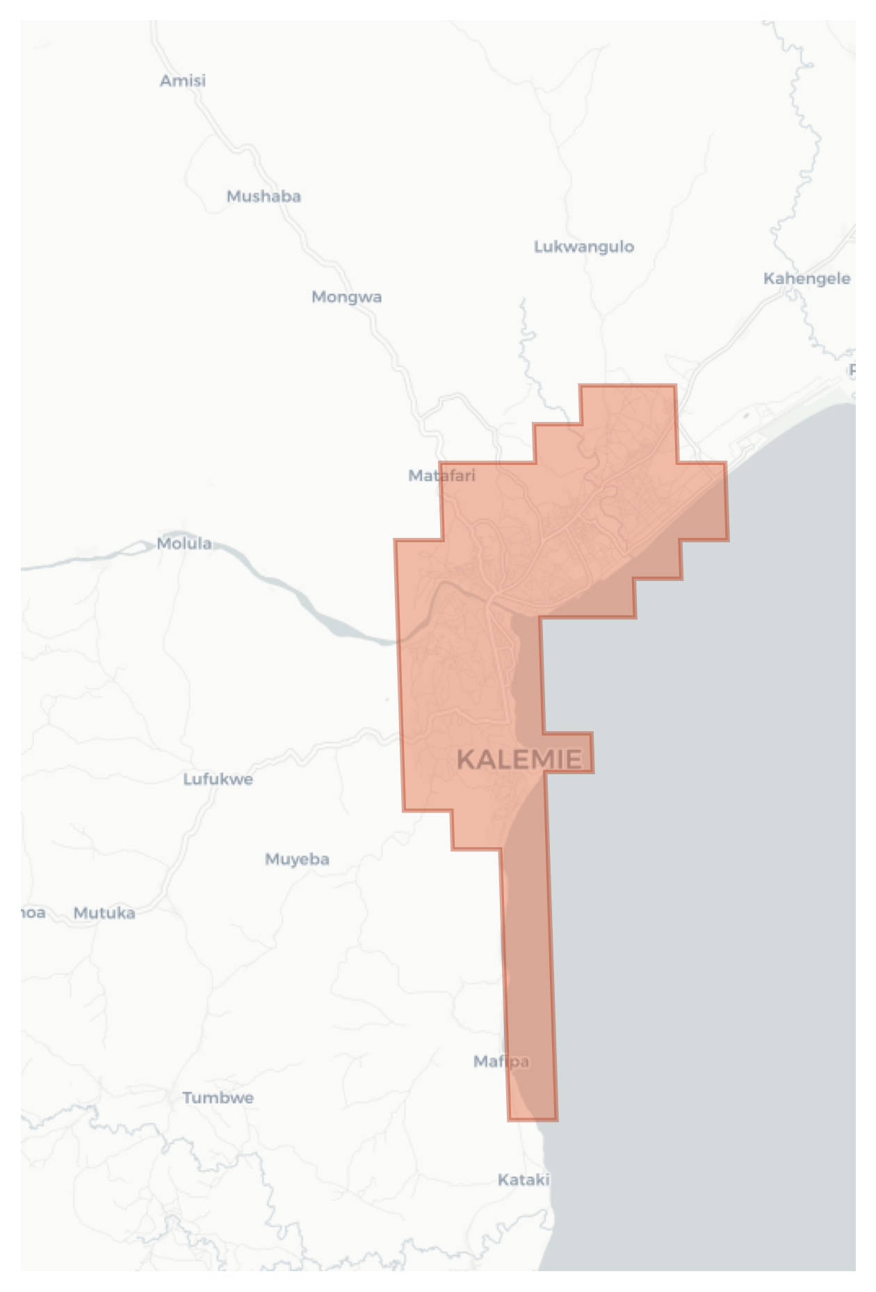 Kalemie geographic map