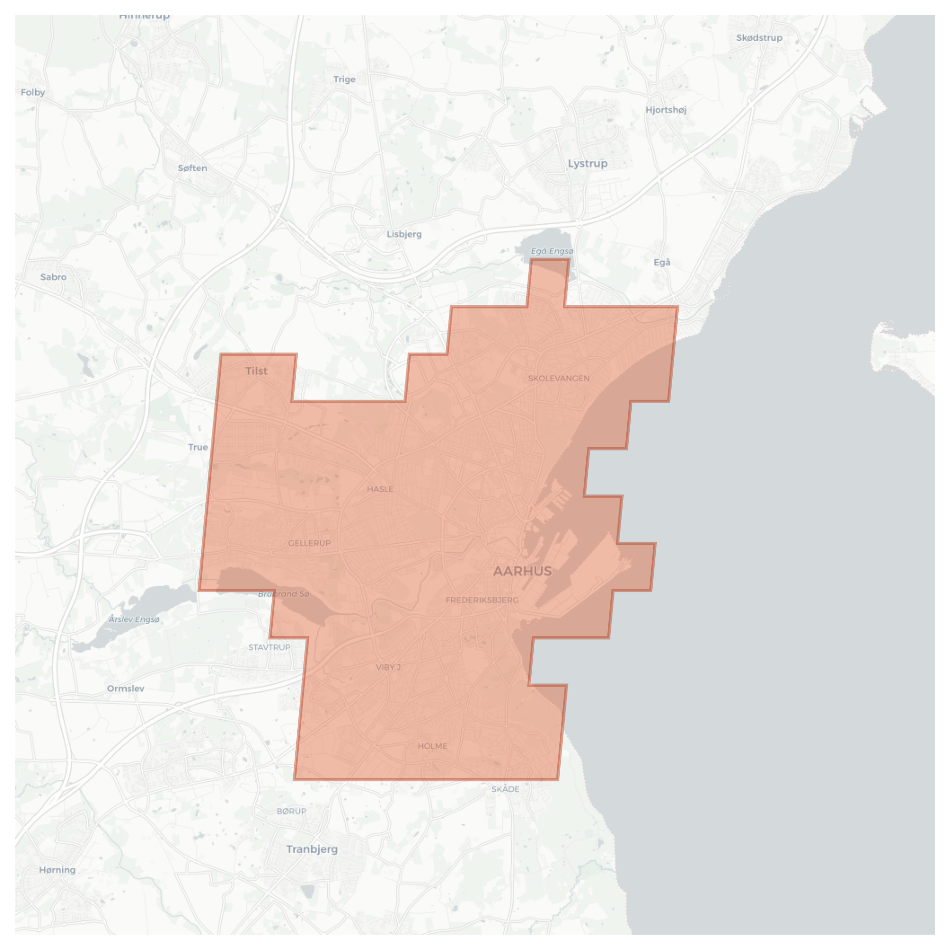 Aarhus geographic map