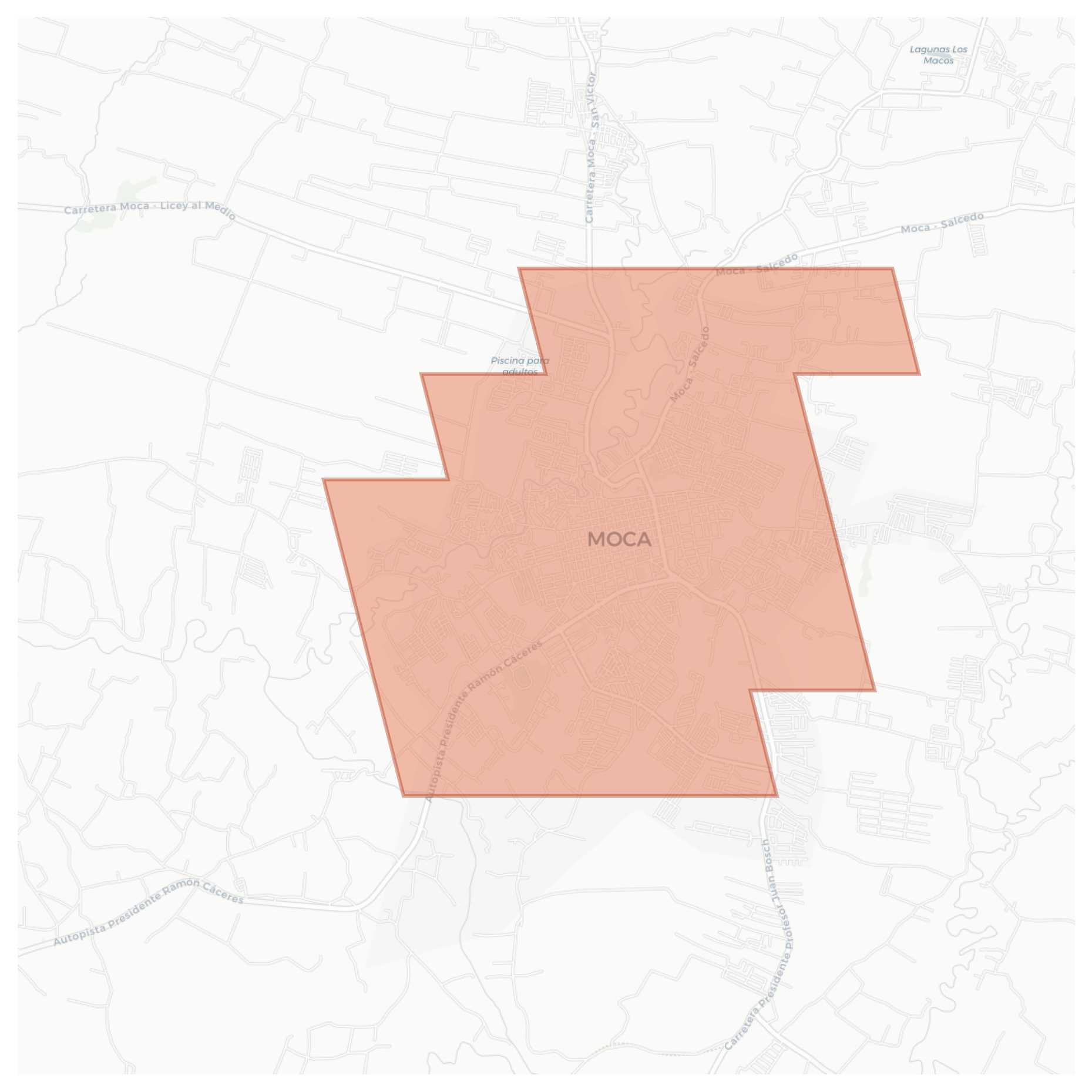 Moca geographic map