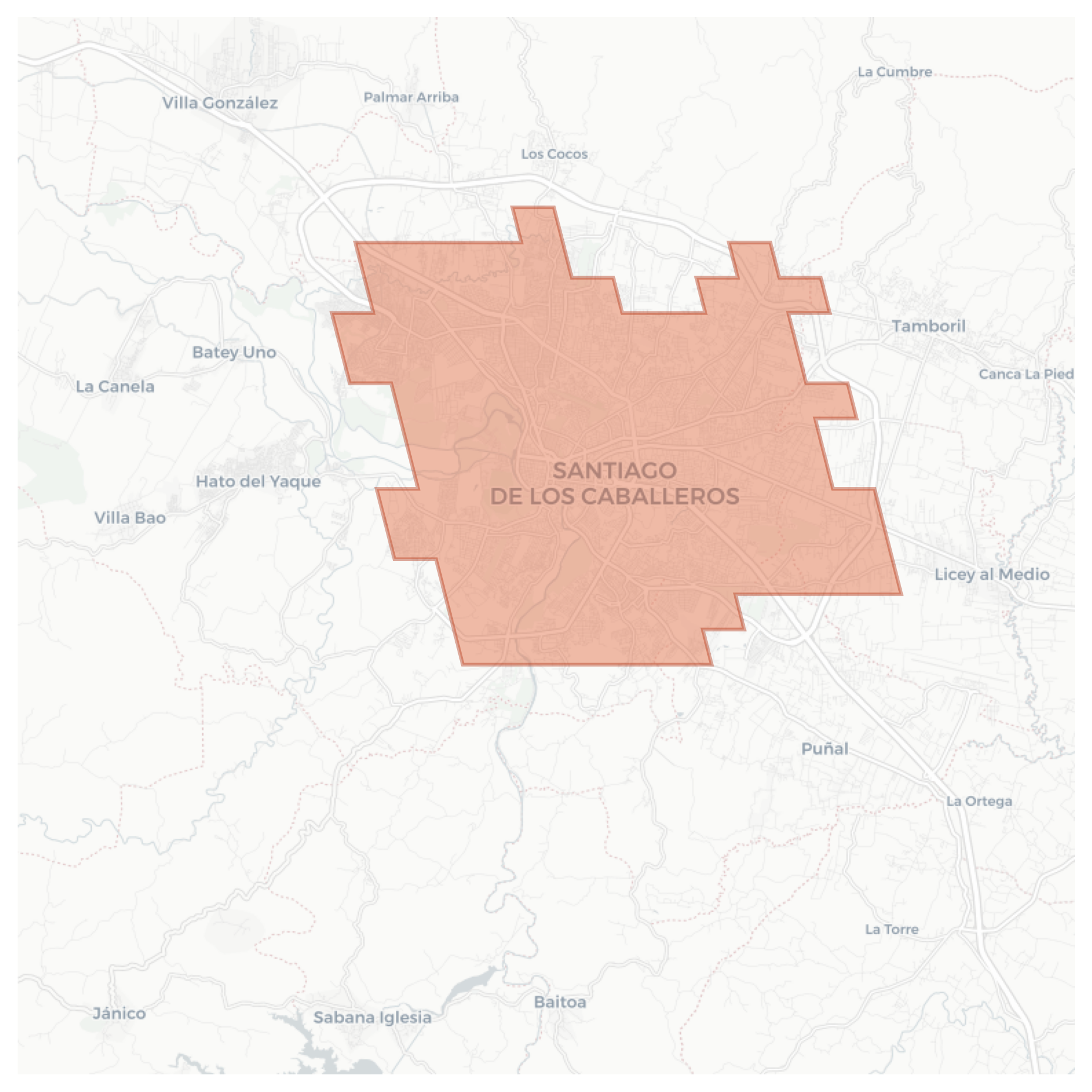 Santiago de los Caballeros geographic map