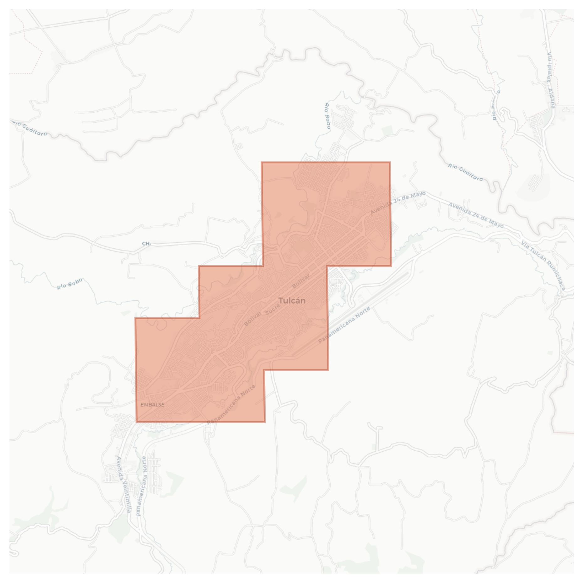 Tulcán geographic map