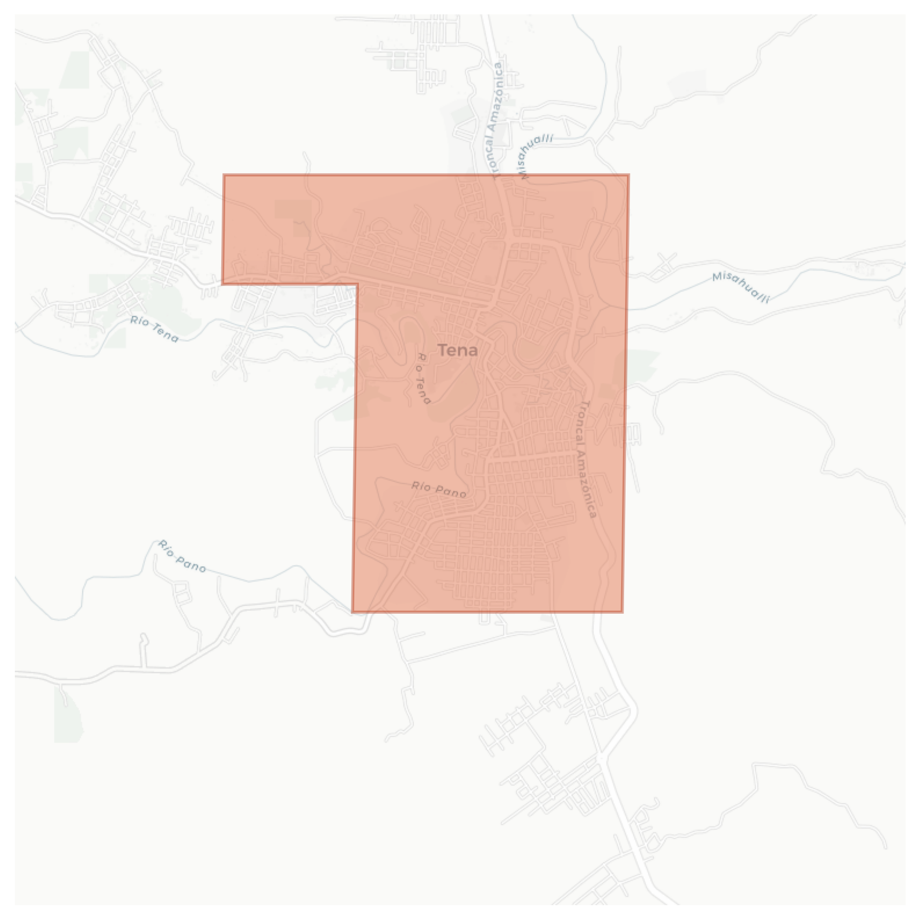 Tena geographic map