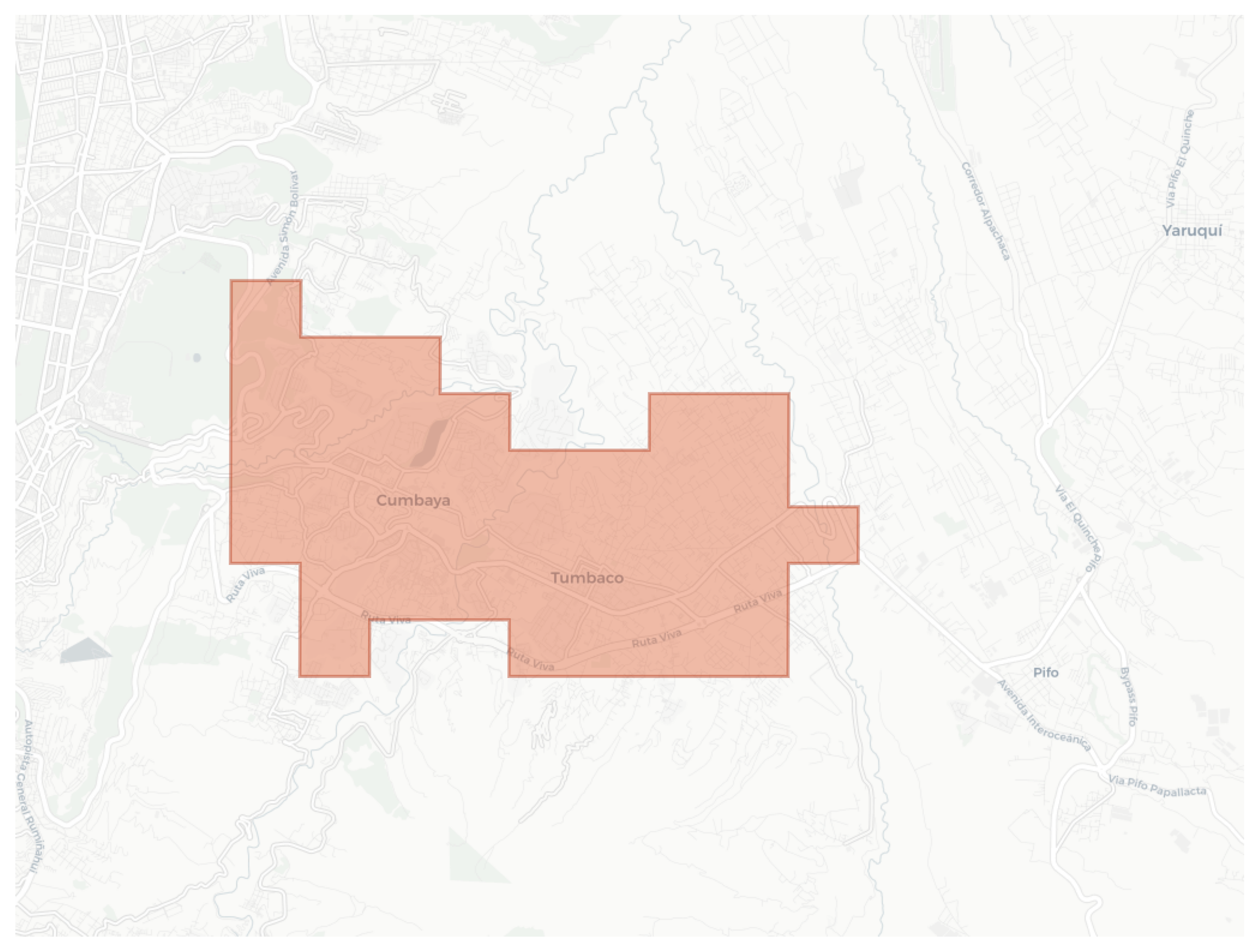 Cumbaya geographic map