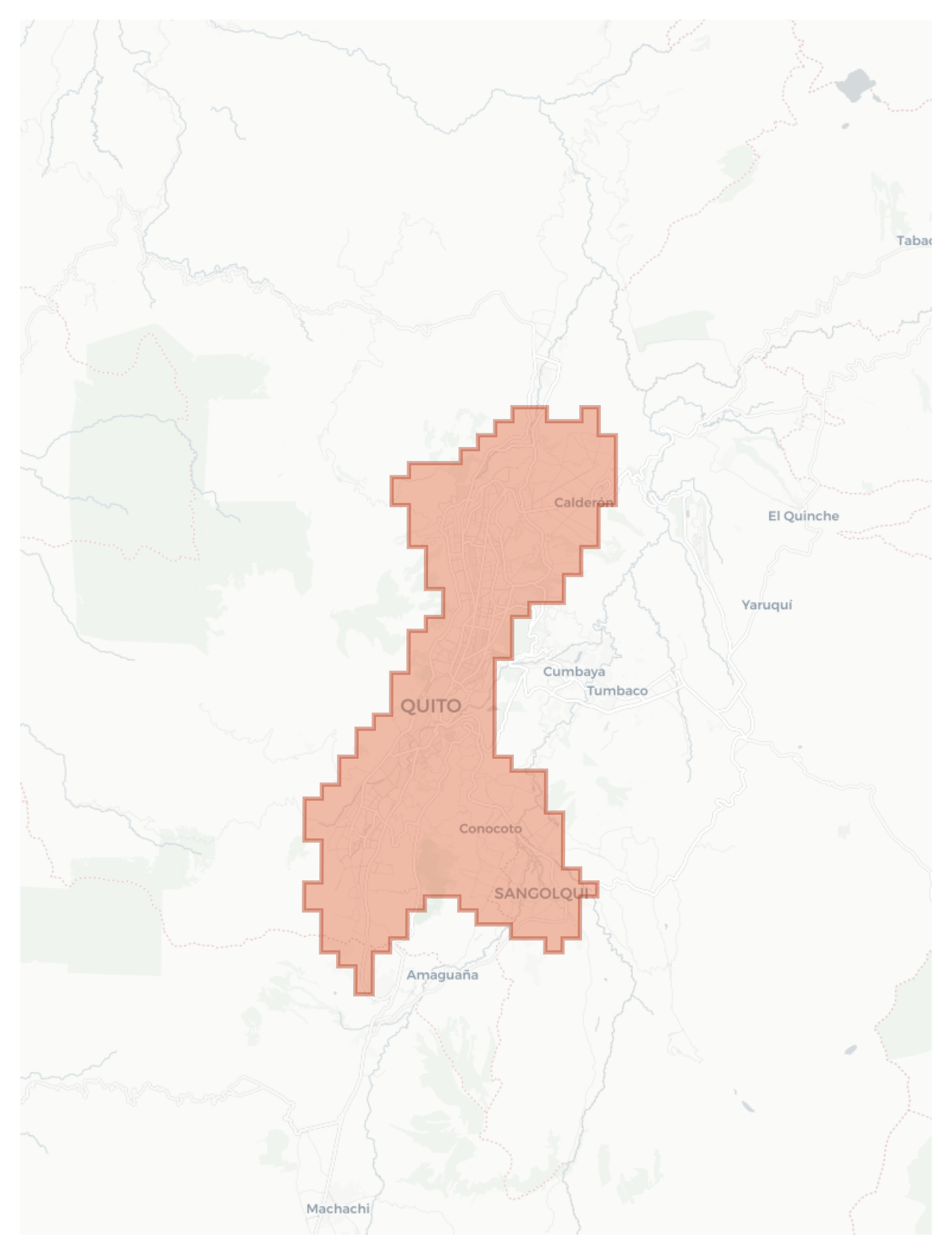 Quito geographic map