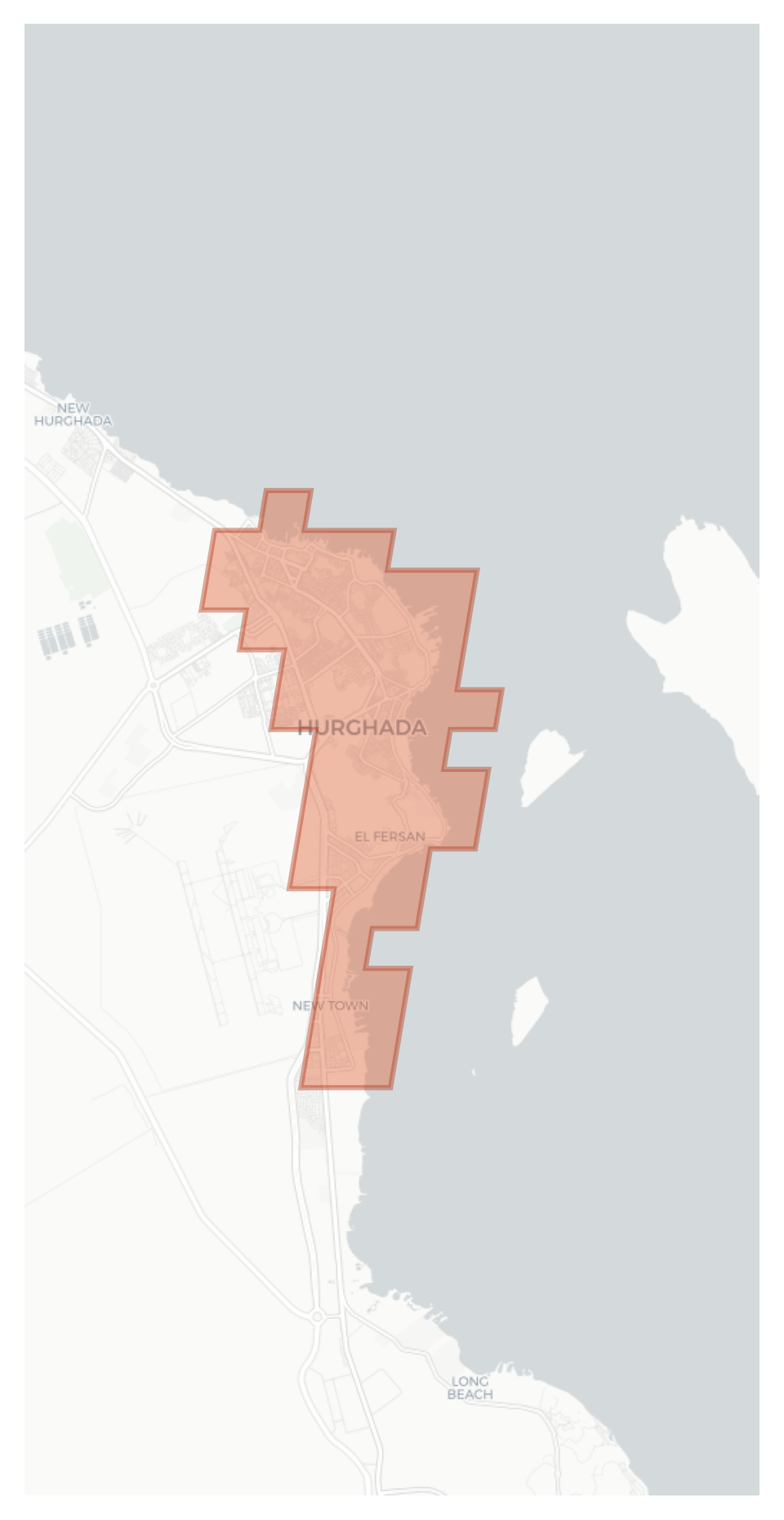 Hurghada geographic map