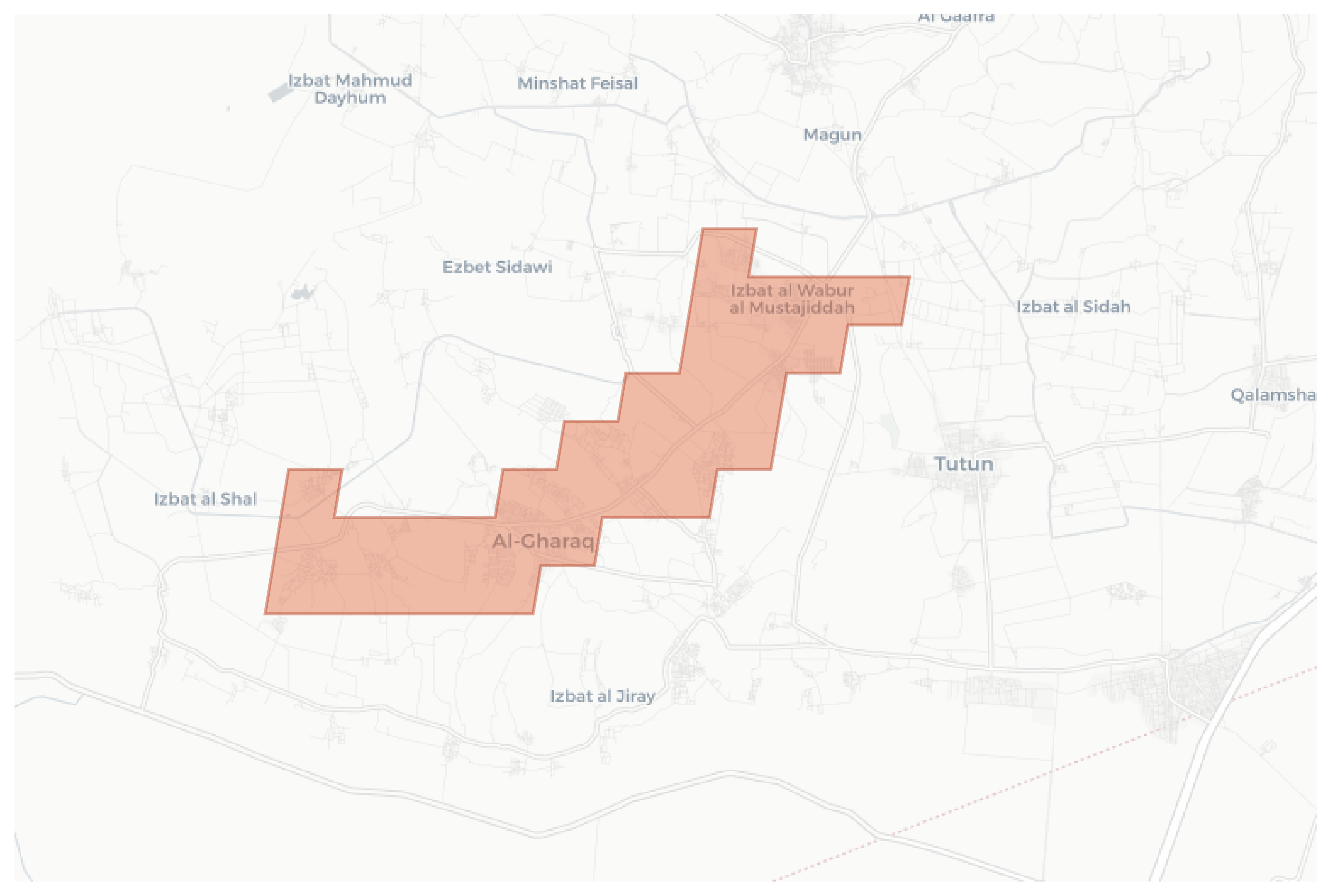 Al-Gharaq geographic map