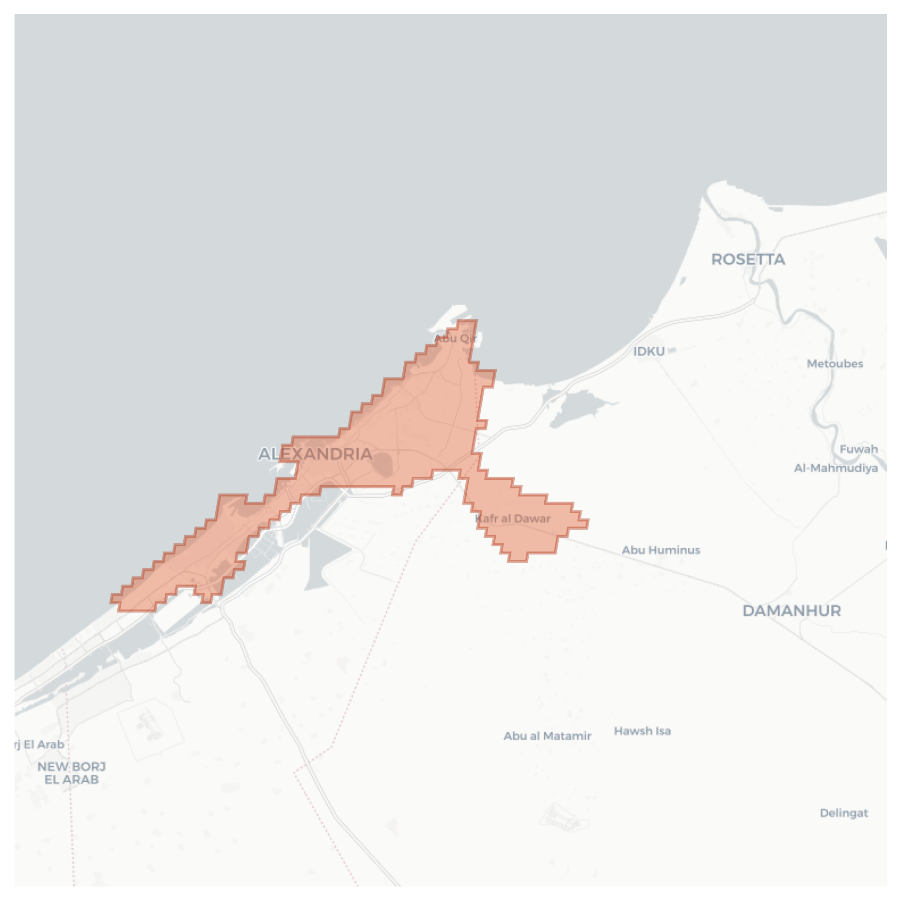Alexandria geographic map