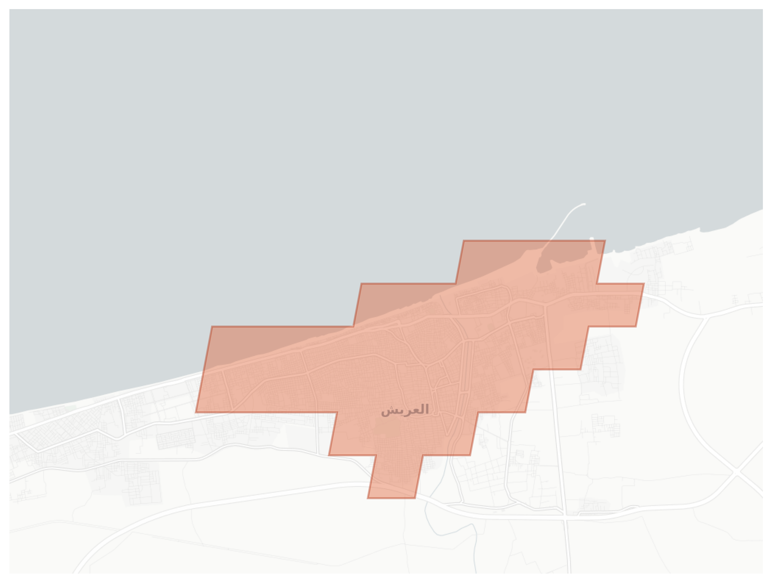 Arish geographic map