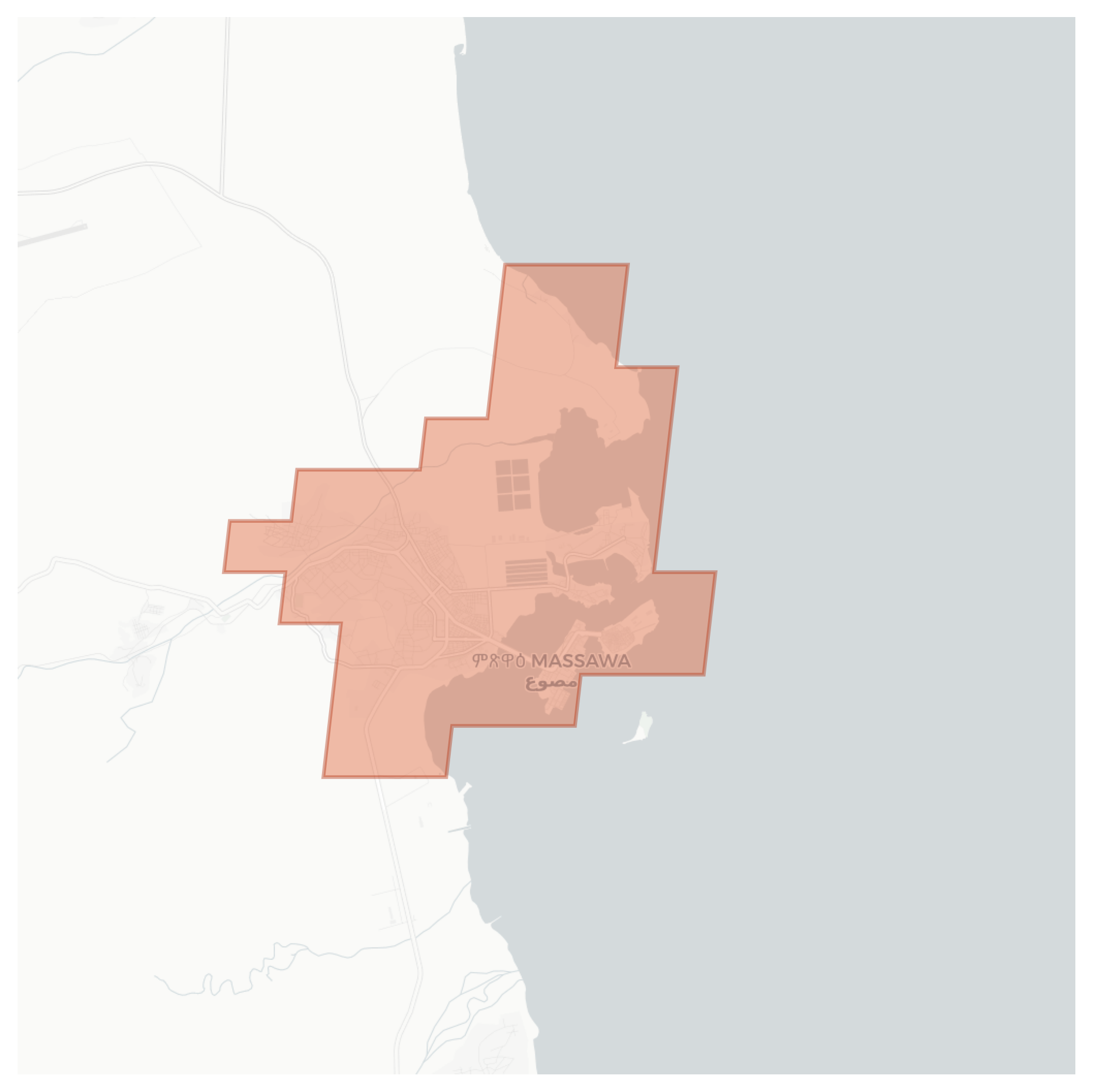 Massawa geographic map