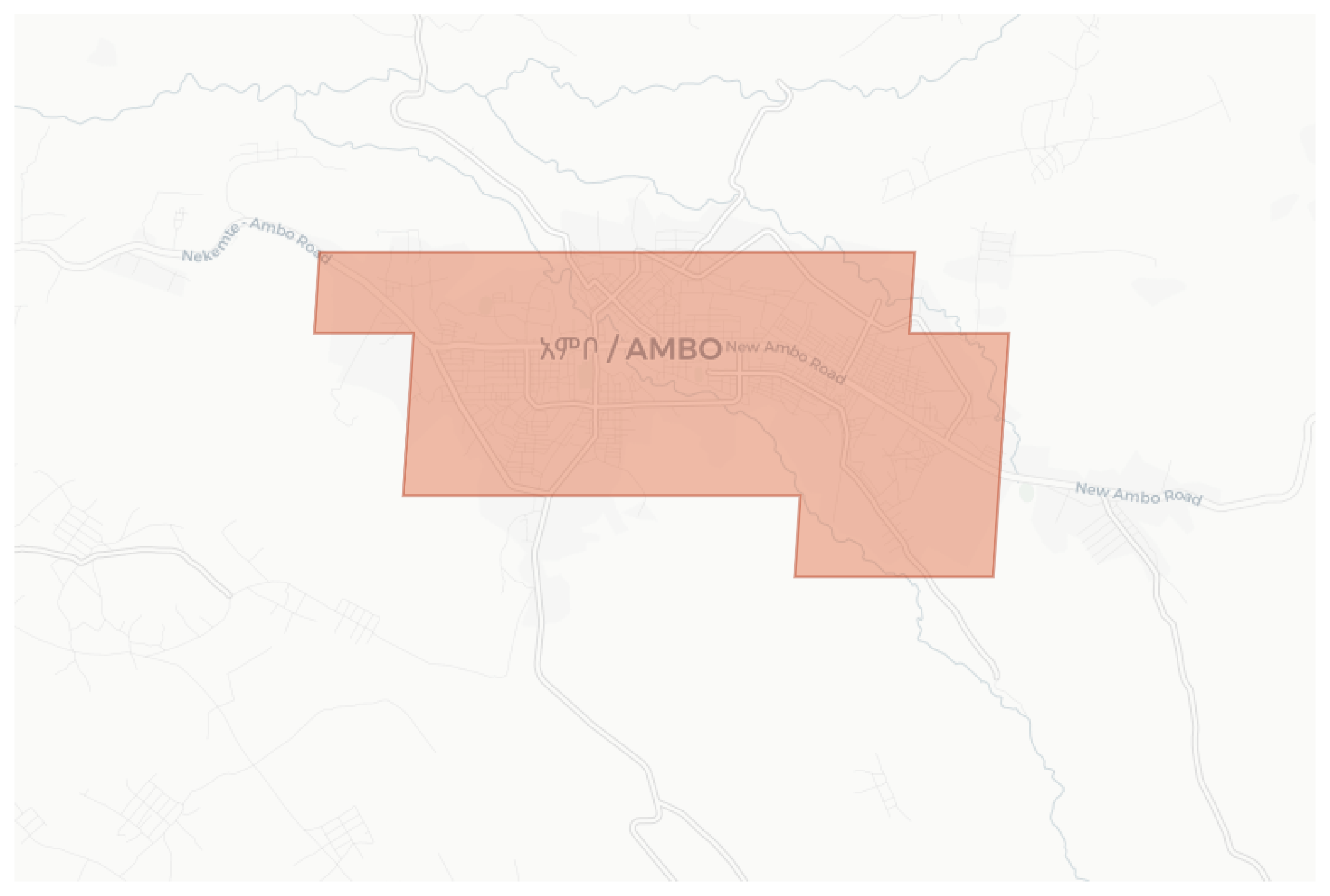 Ambo geographic map