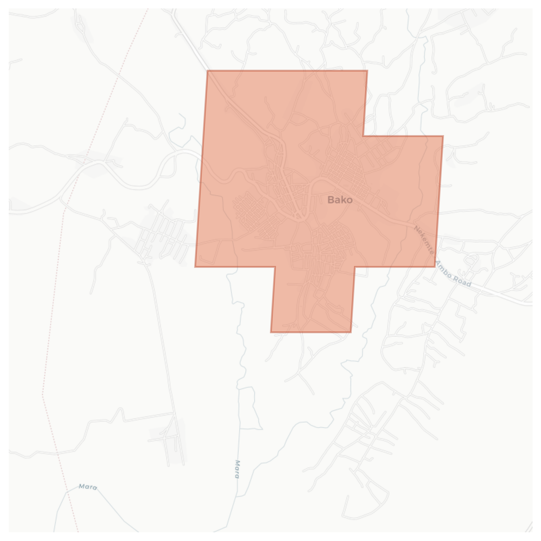 Bako geographic map