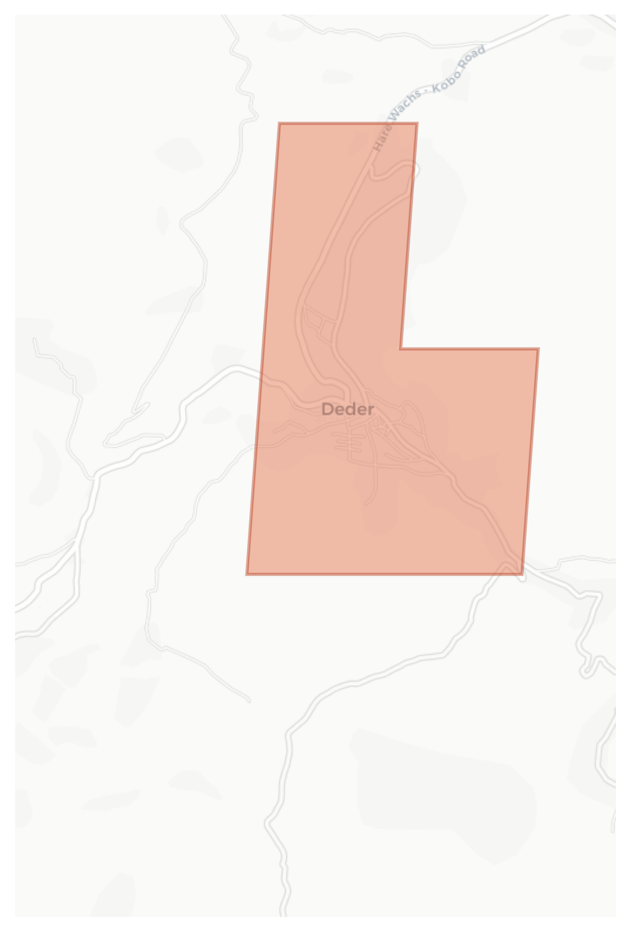 Deder geographic map