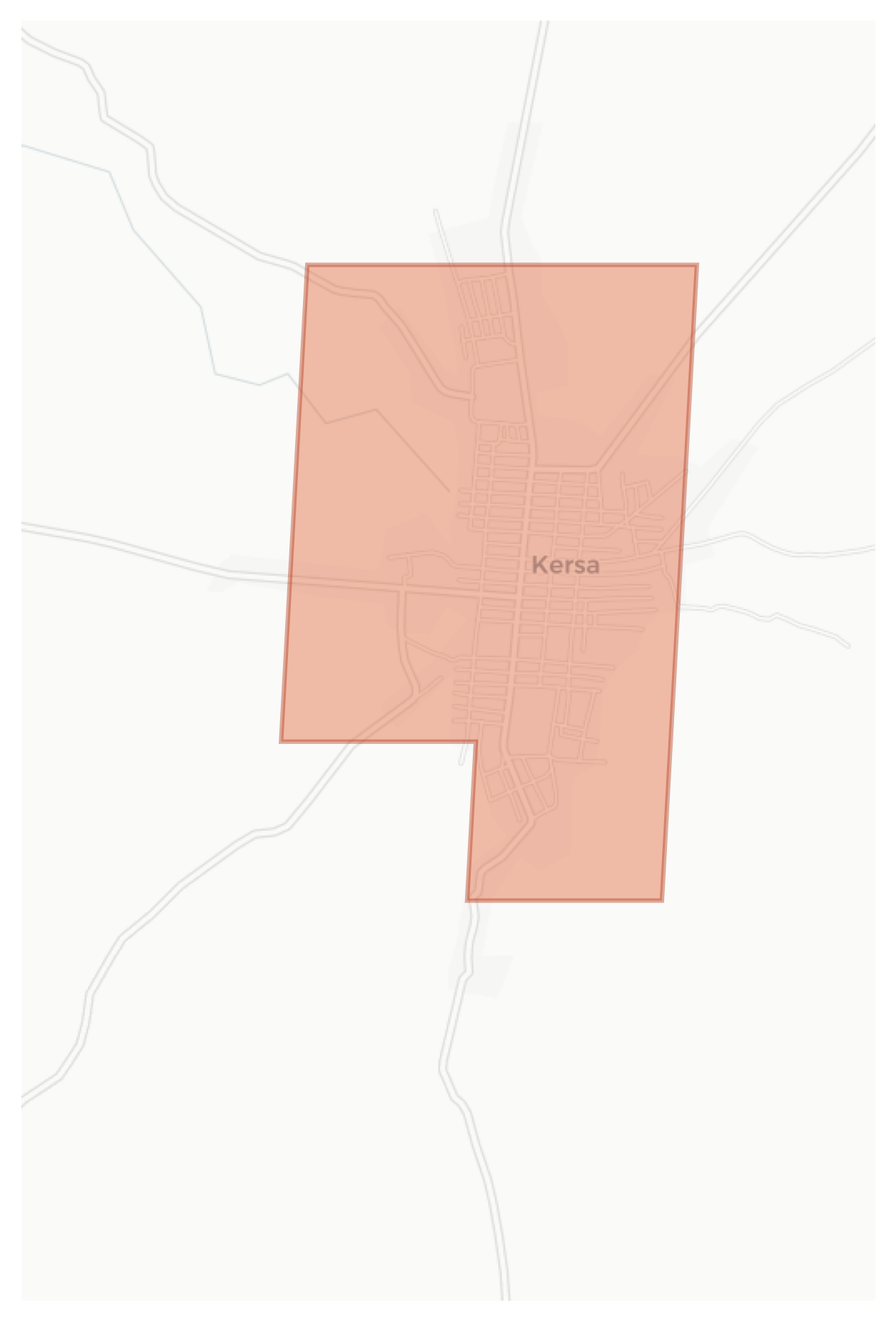 Kersa geographic map