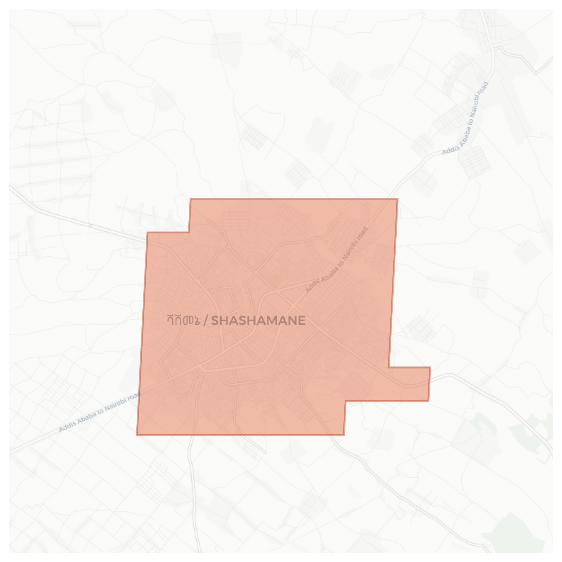 Shashamane geographic map