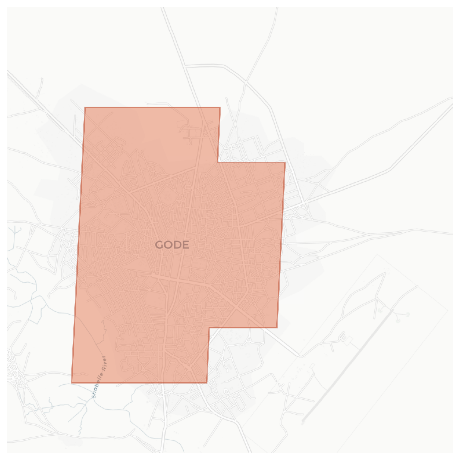 Gode geographic map