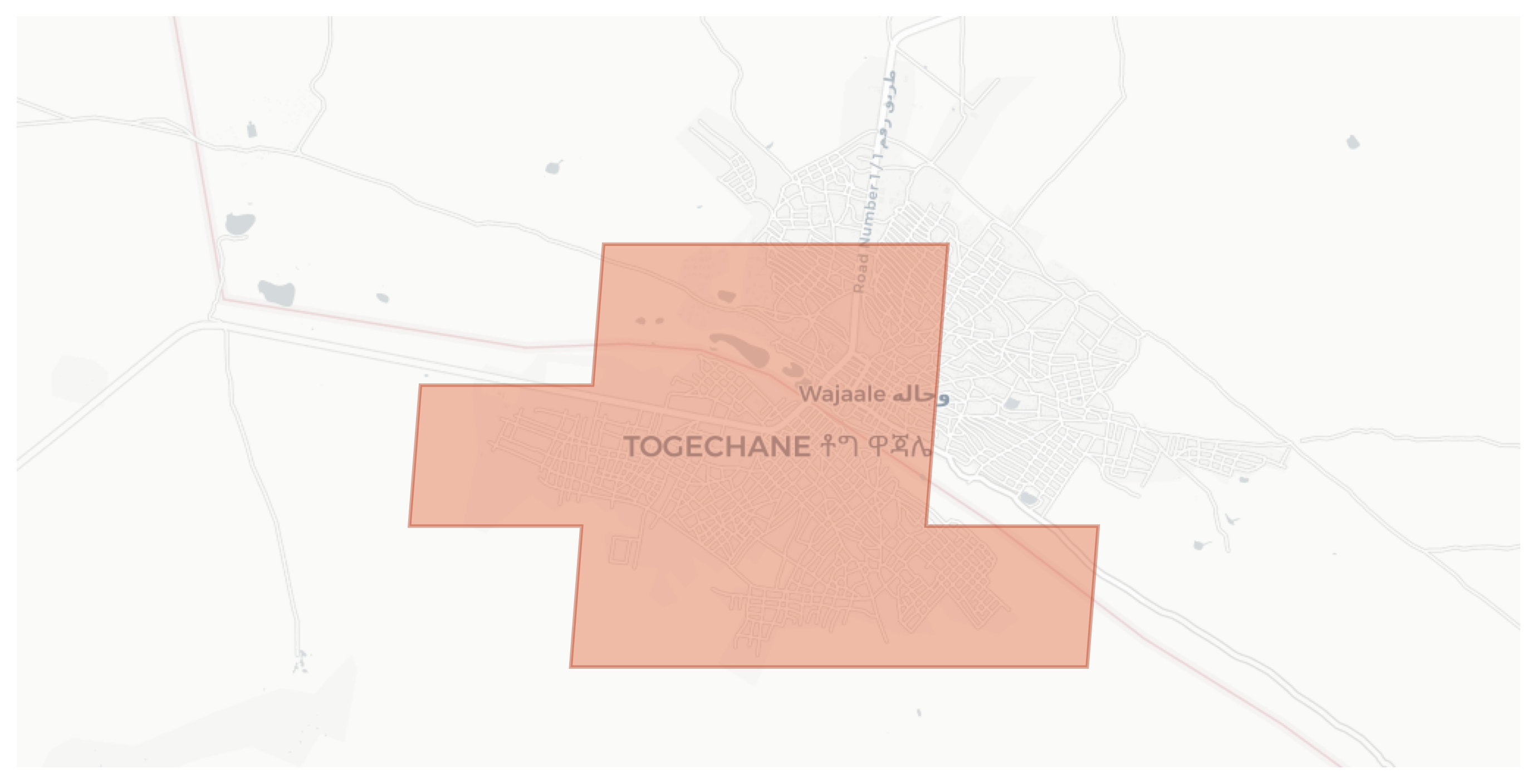 Togechane geographic map