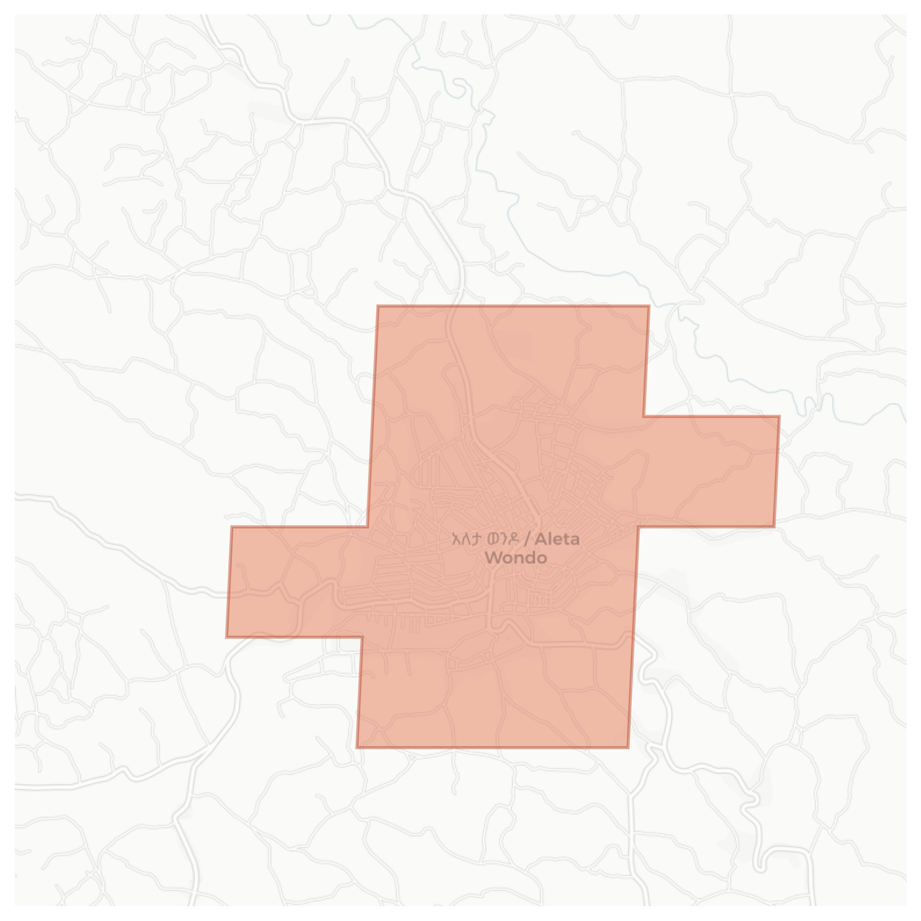 Aleta Wendo geographic map
