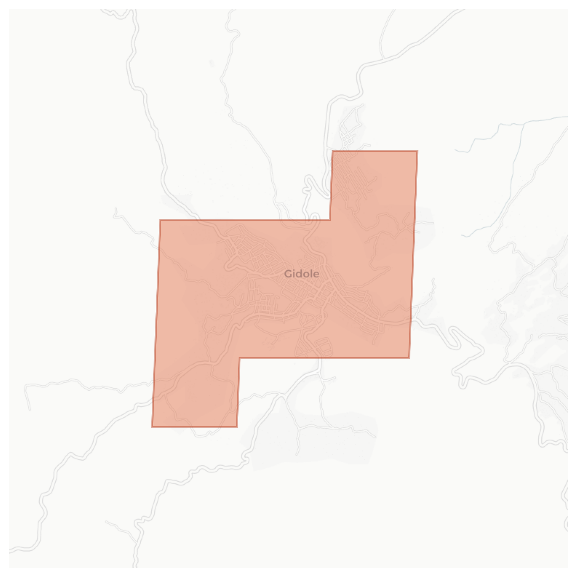 Gidole geographic map