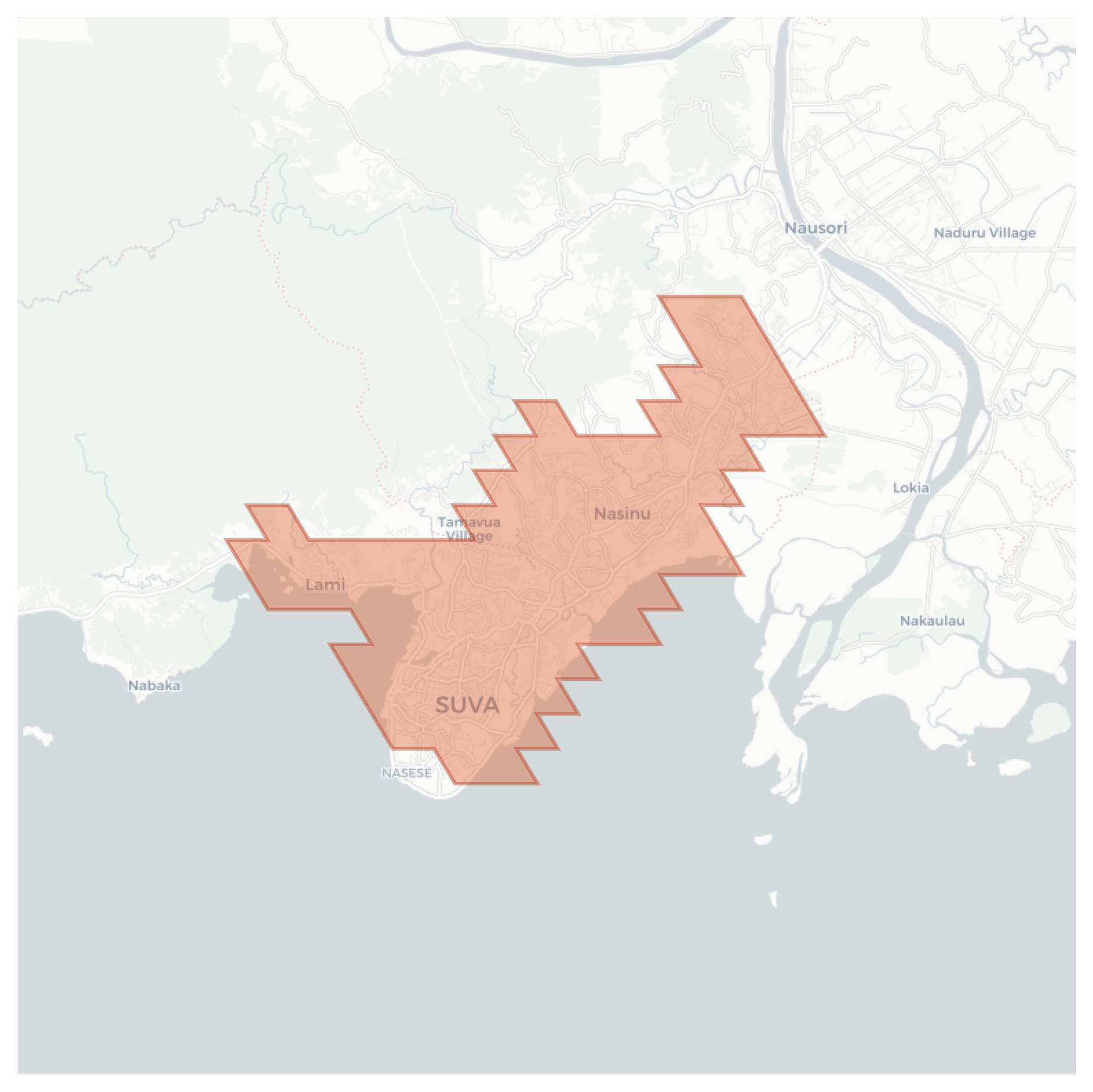 Suva geographic map