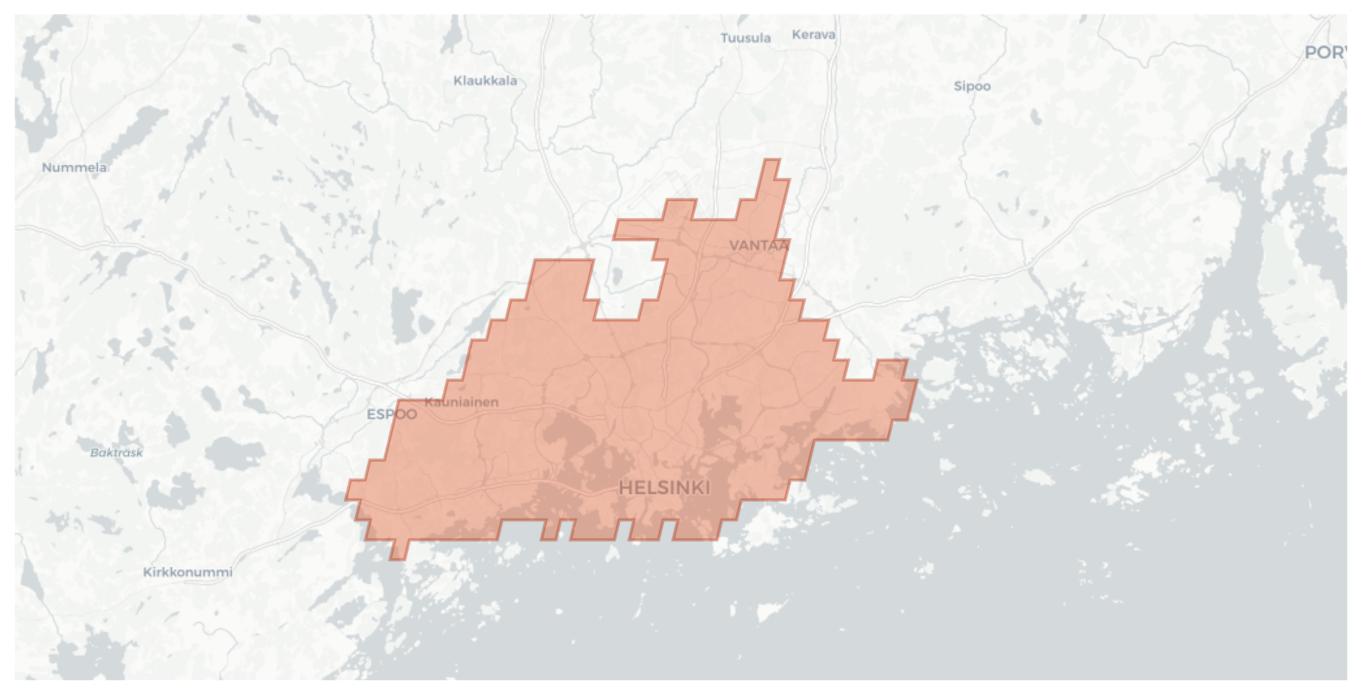 Helsinki geographic map