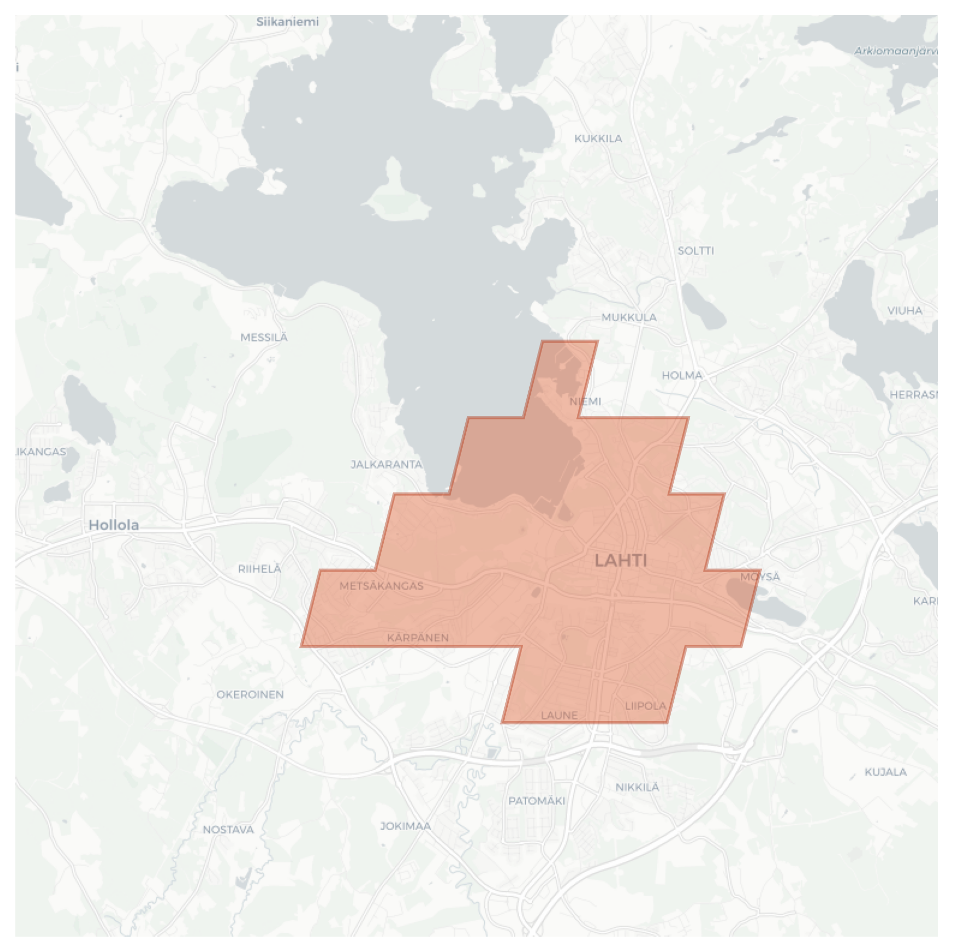 Lahti geographic map