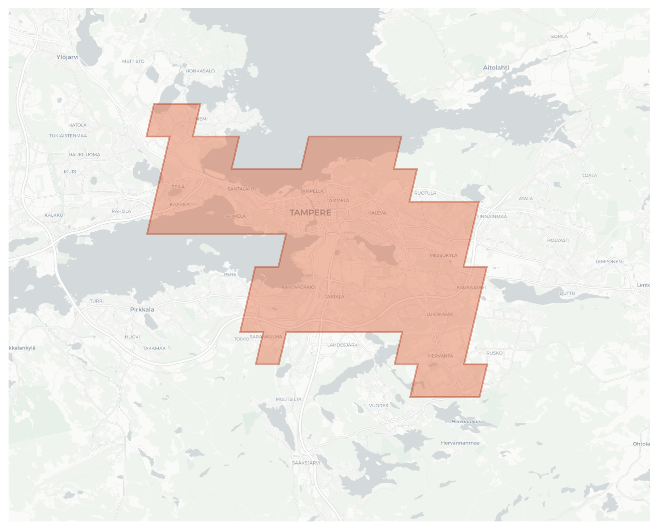 Tampere geographic map