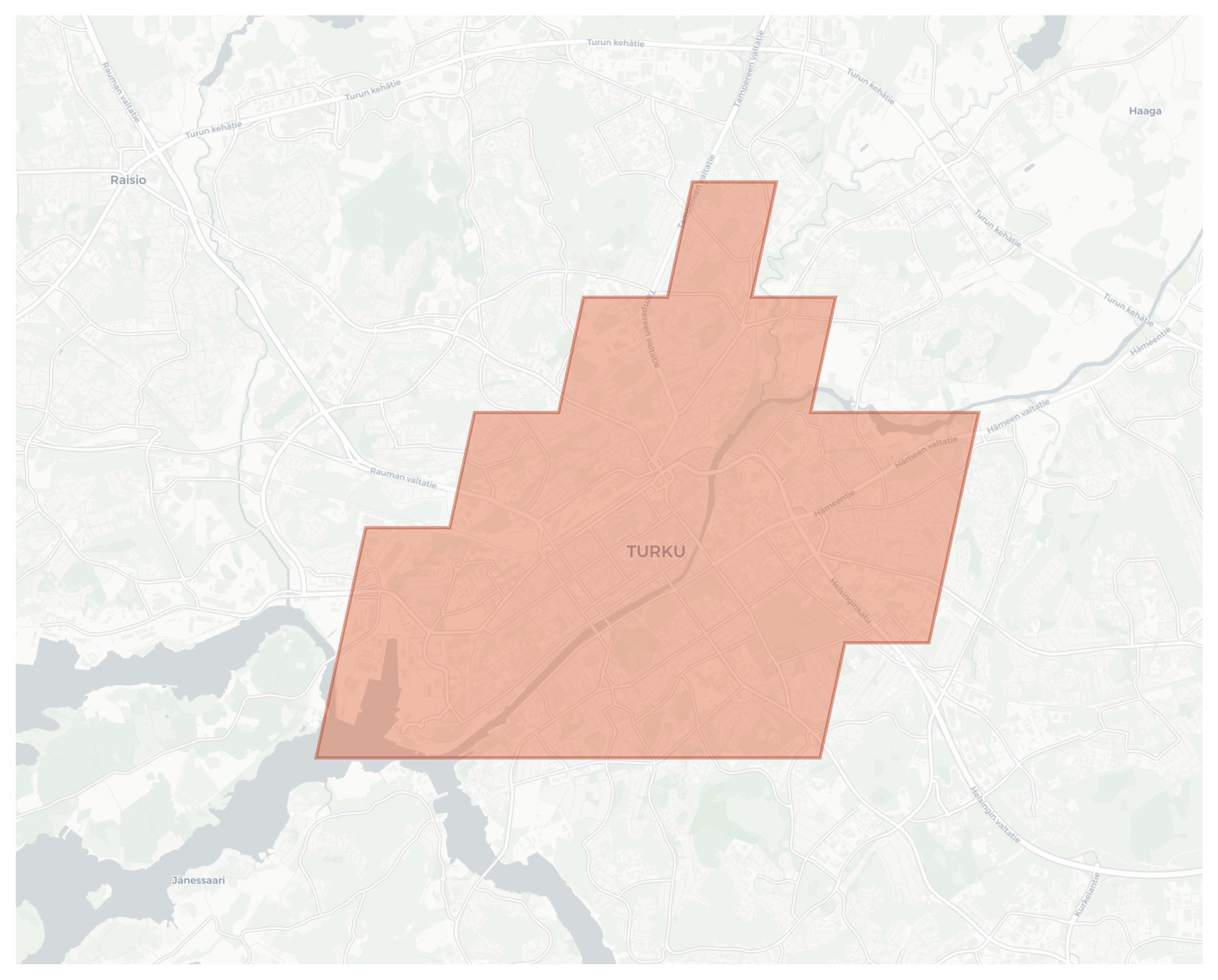 Turku geographic map
