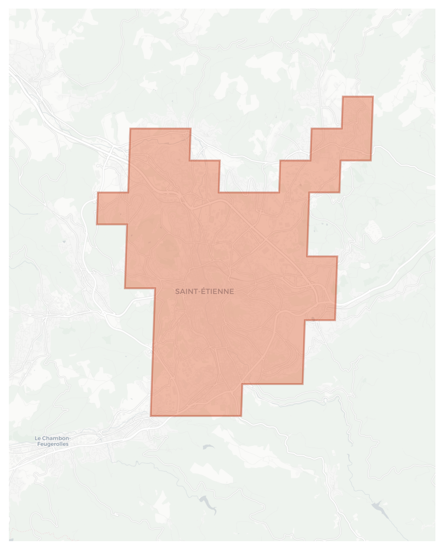 Saint-Étienne geographic map