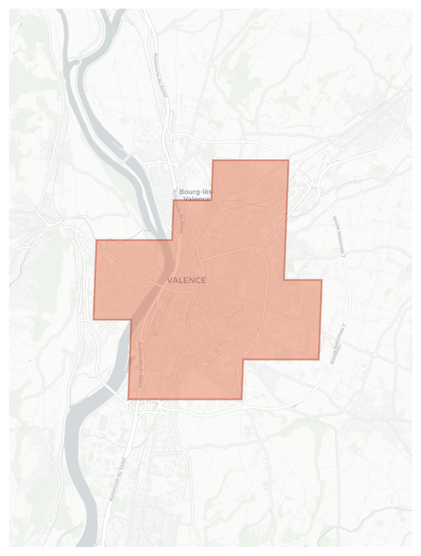 Valence geographic map