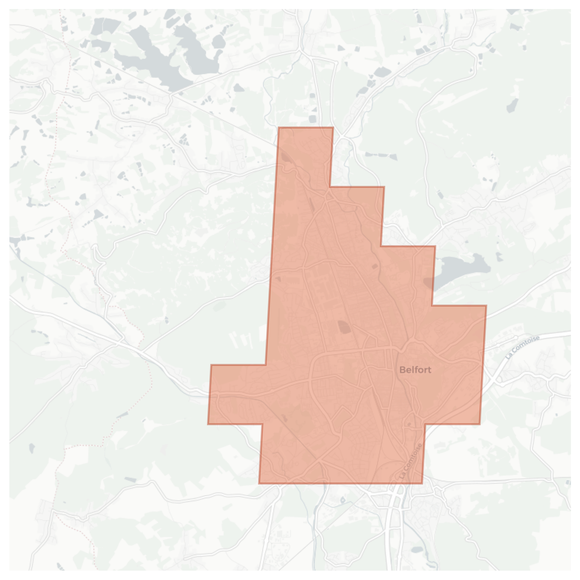 Belfort geographic map