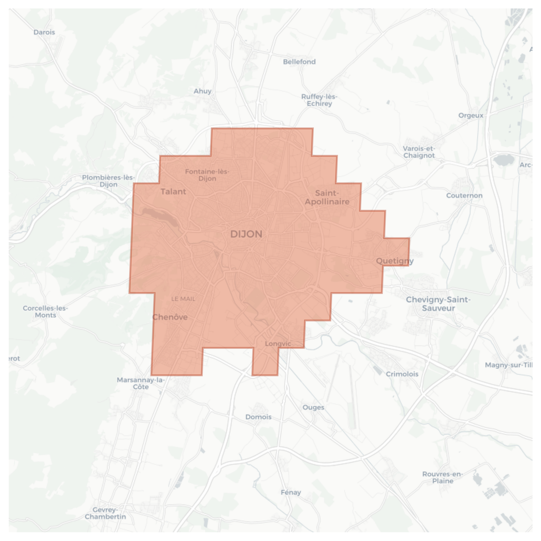 Dijon geographic map
