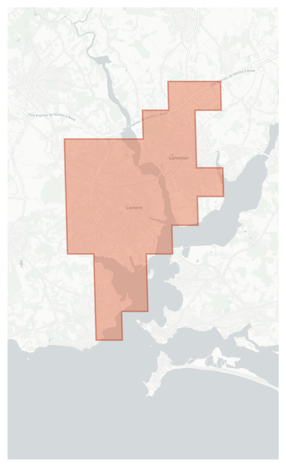 Lorient geographic map
