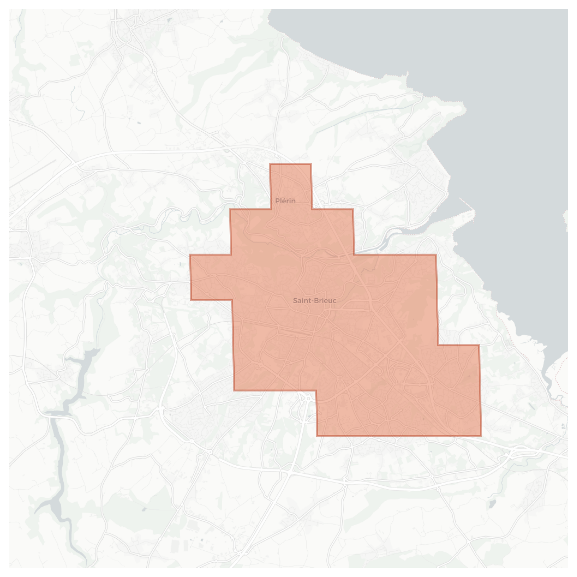 Saint-Brieuc geographic map