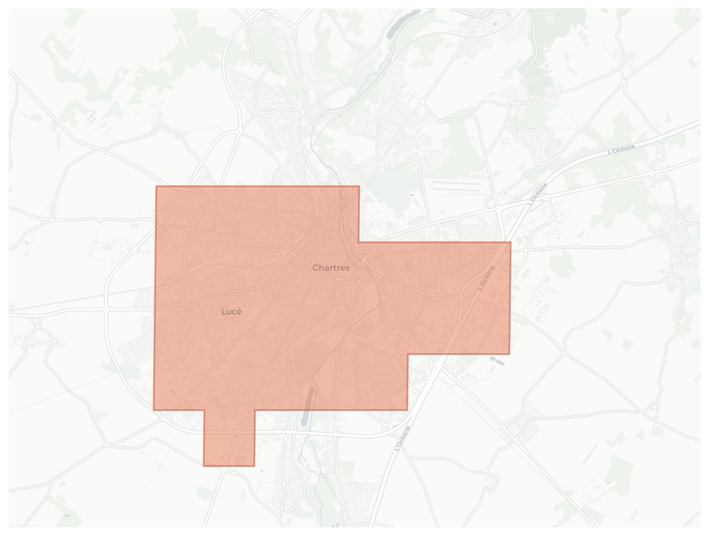 Chartres geographic map