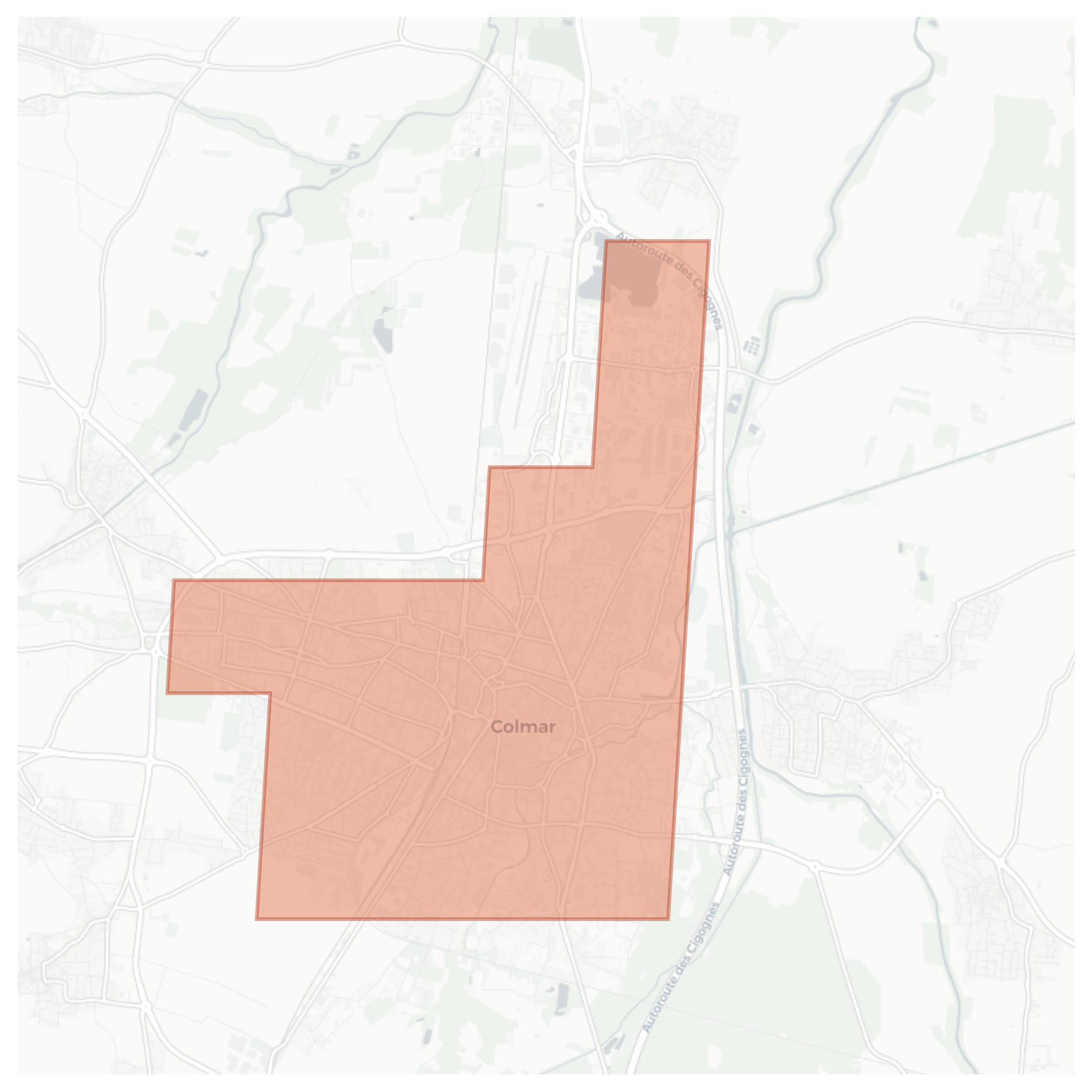 Colmar geographic map