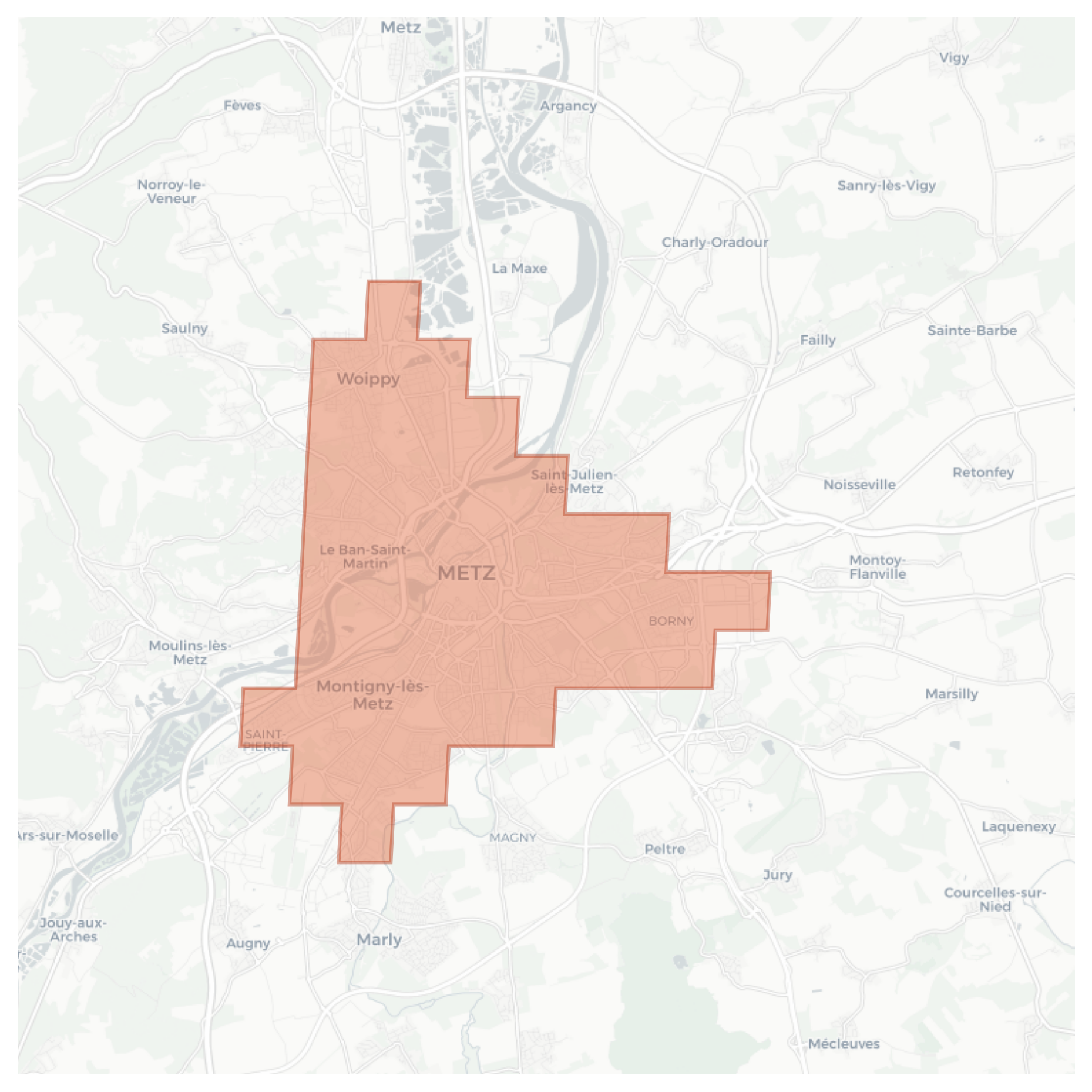 Metz geographic map