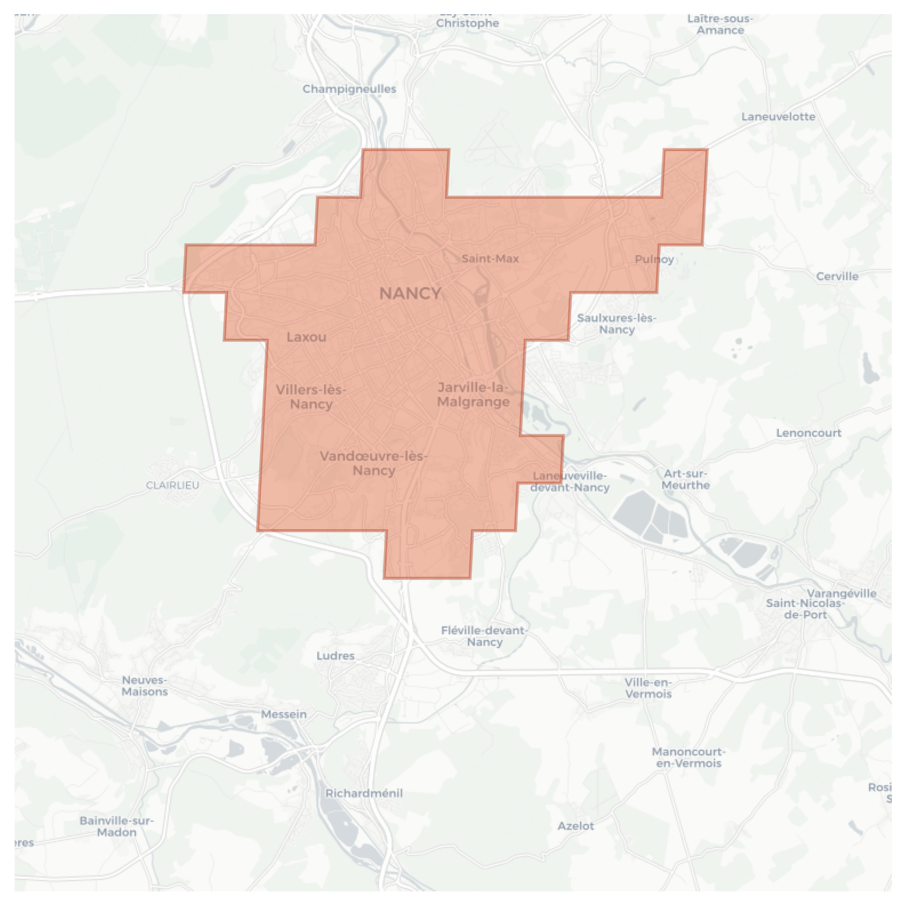 Nancy geographic map