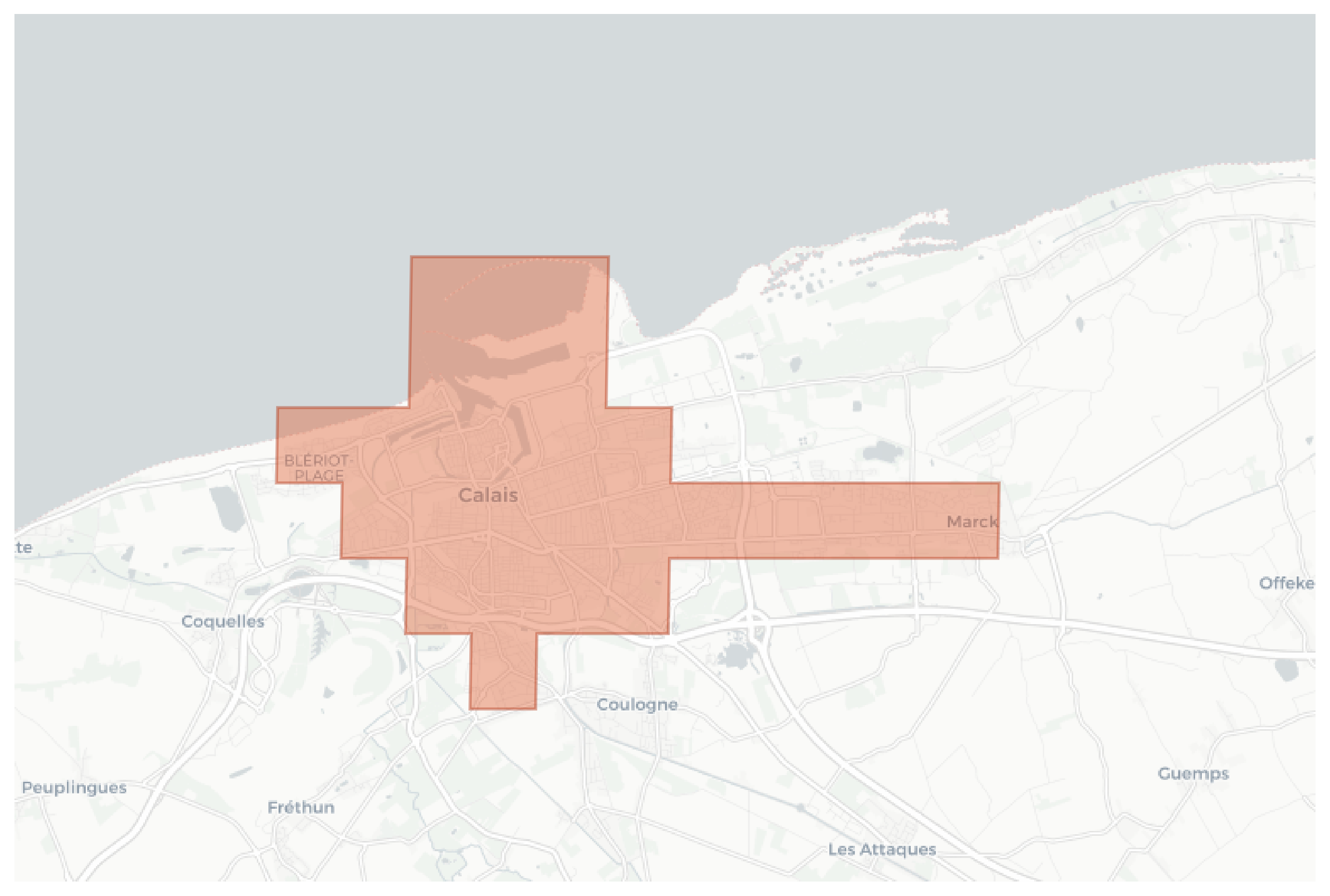 Calais geographic map