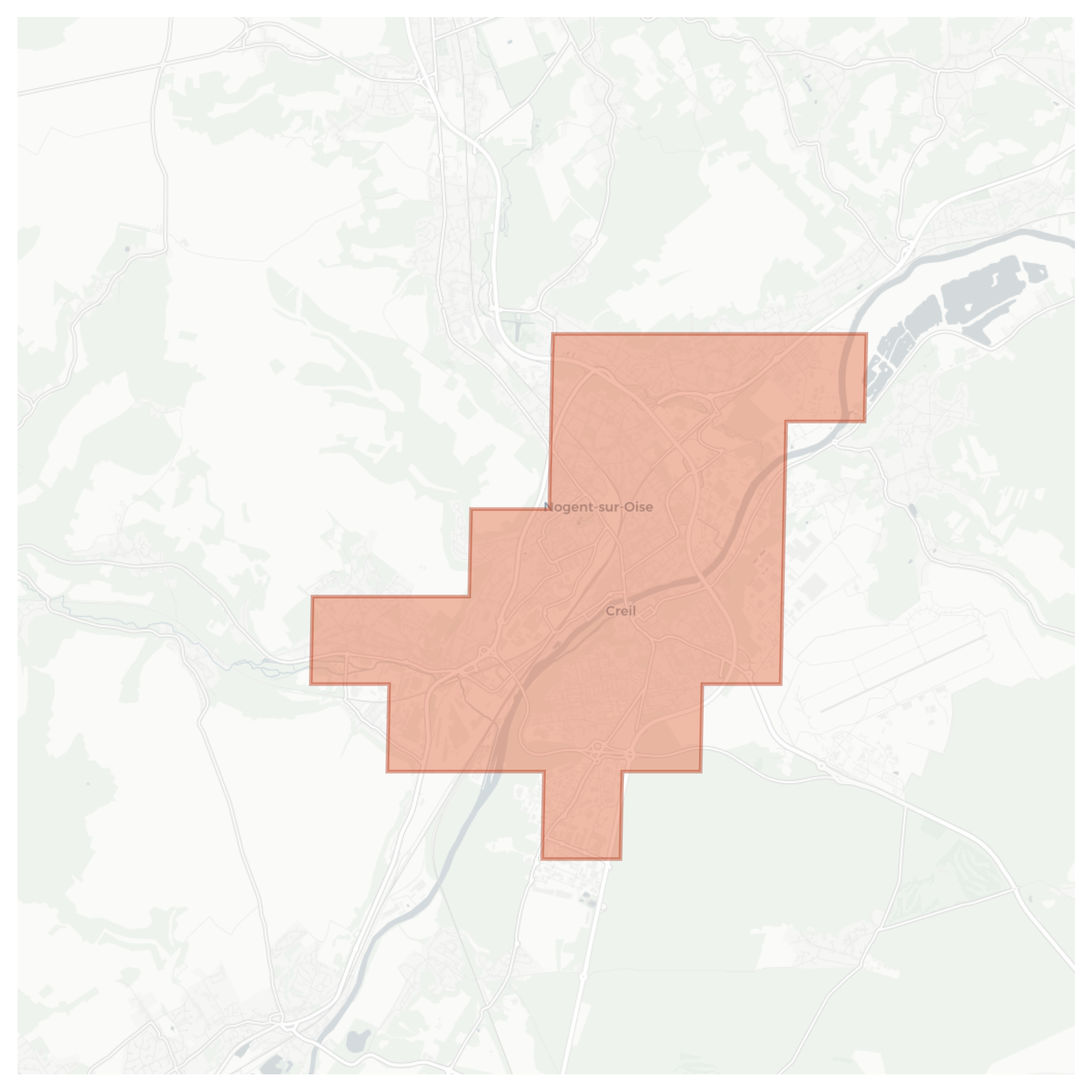 Creil geographic map