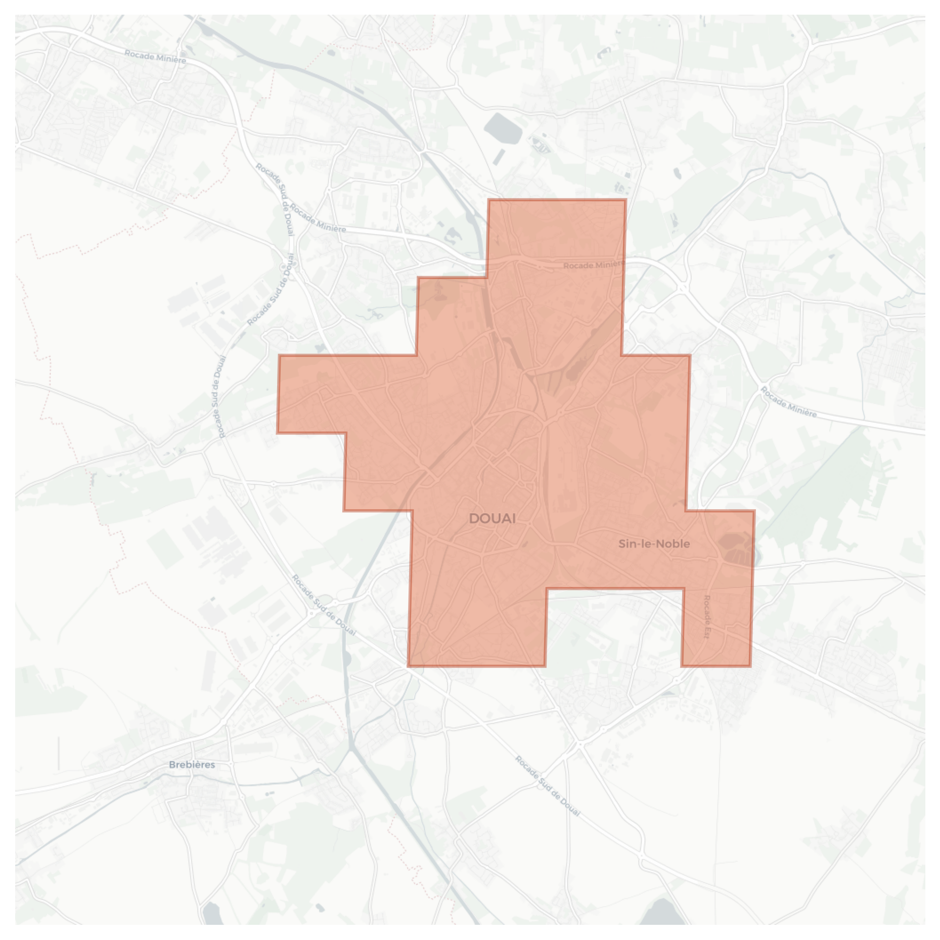 Douai geographic map