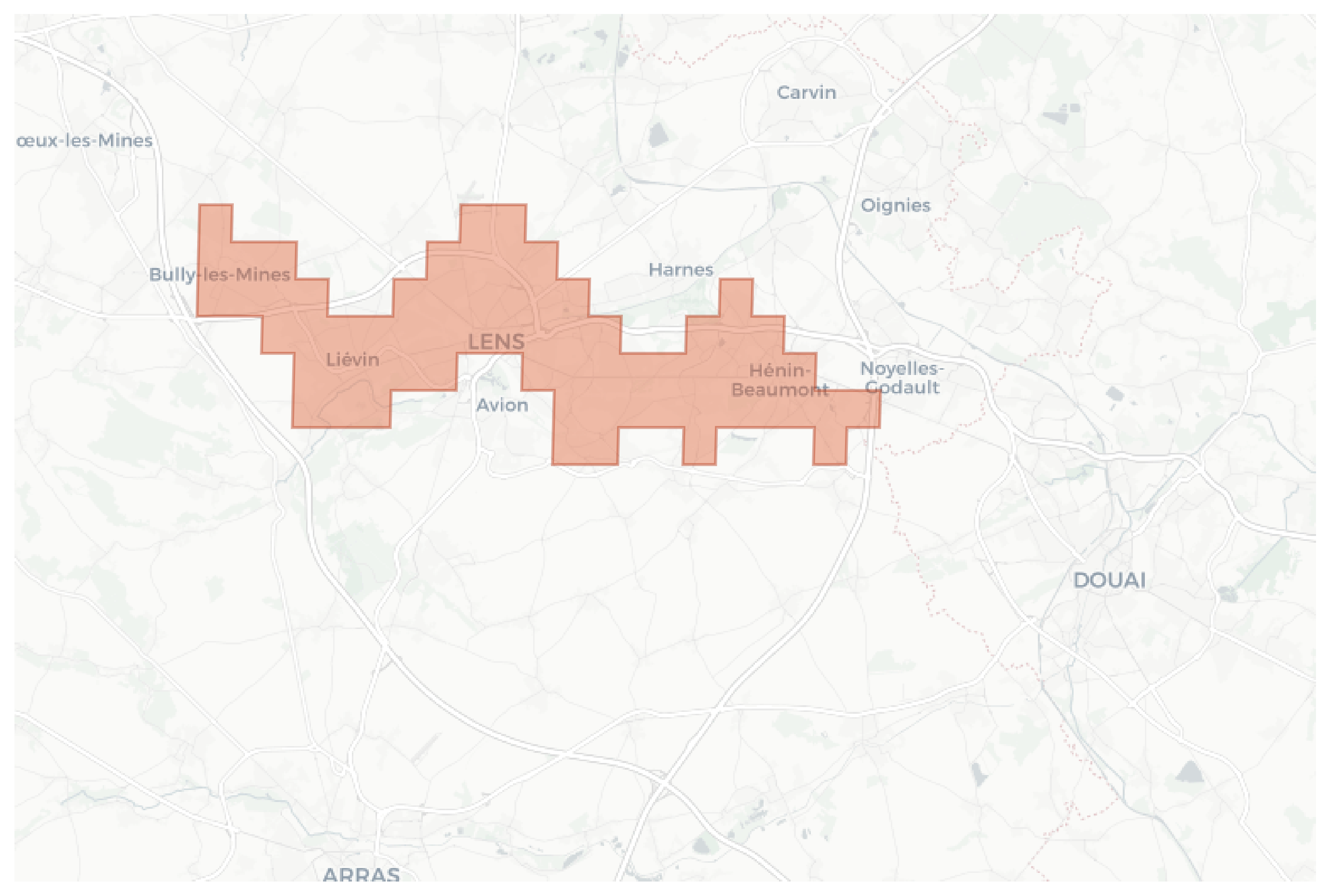 Lens geographic map