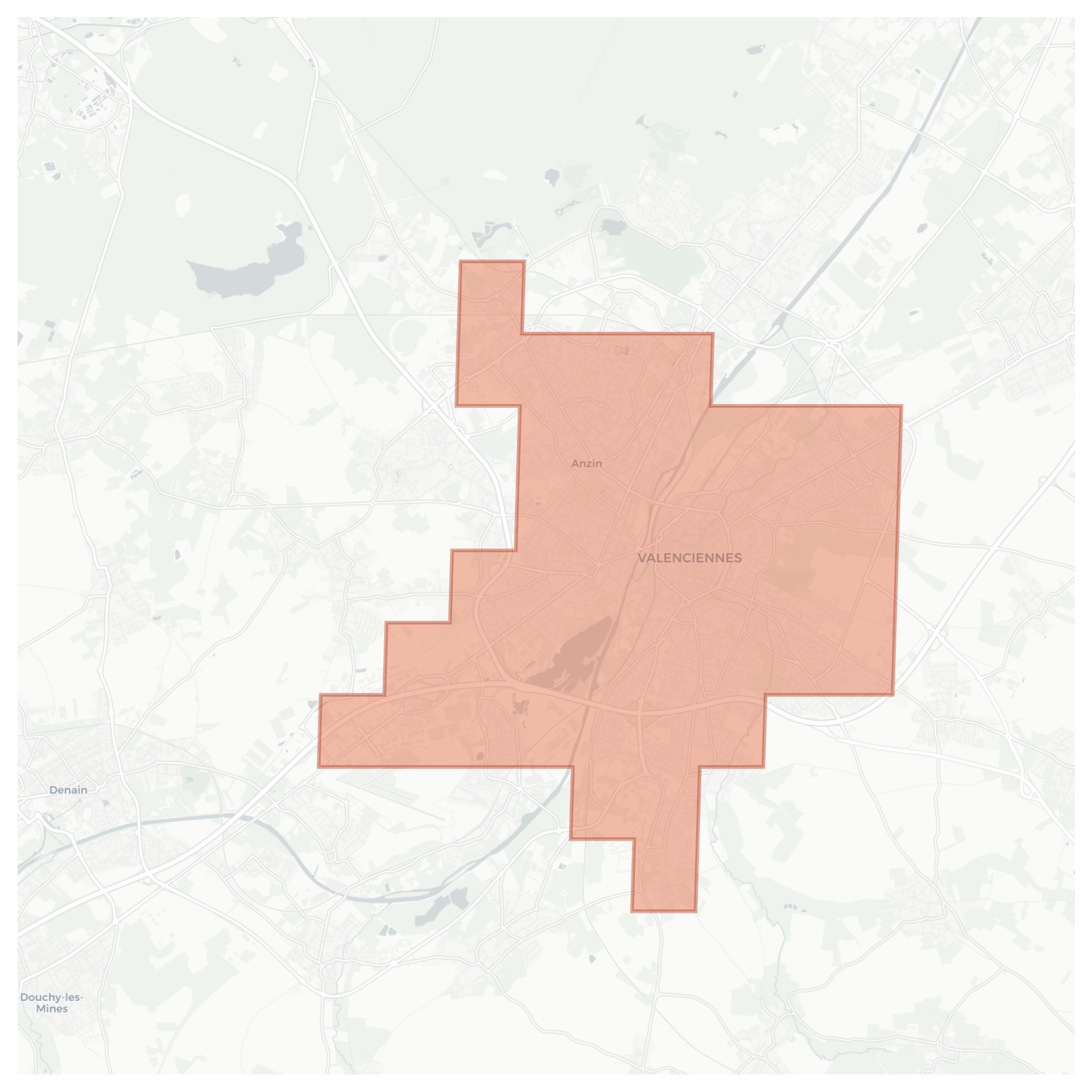 Valenciennes geographic map