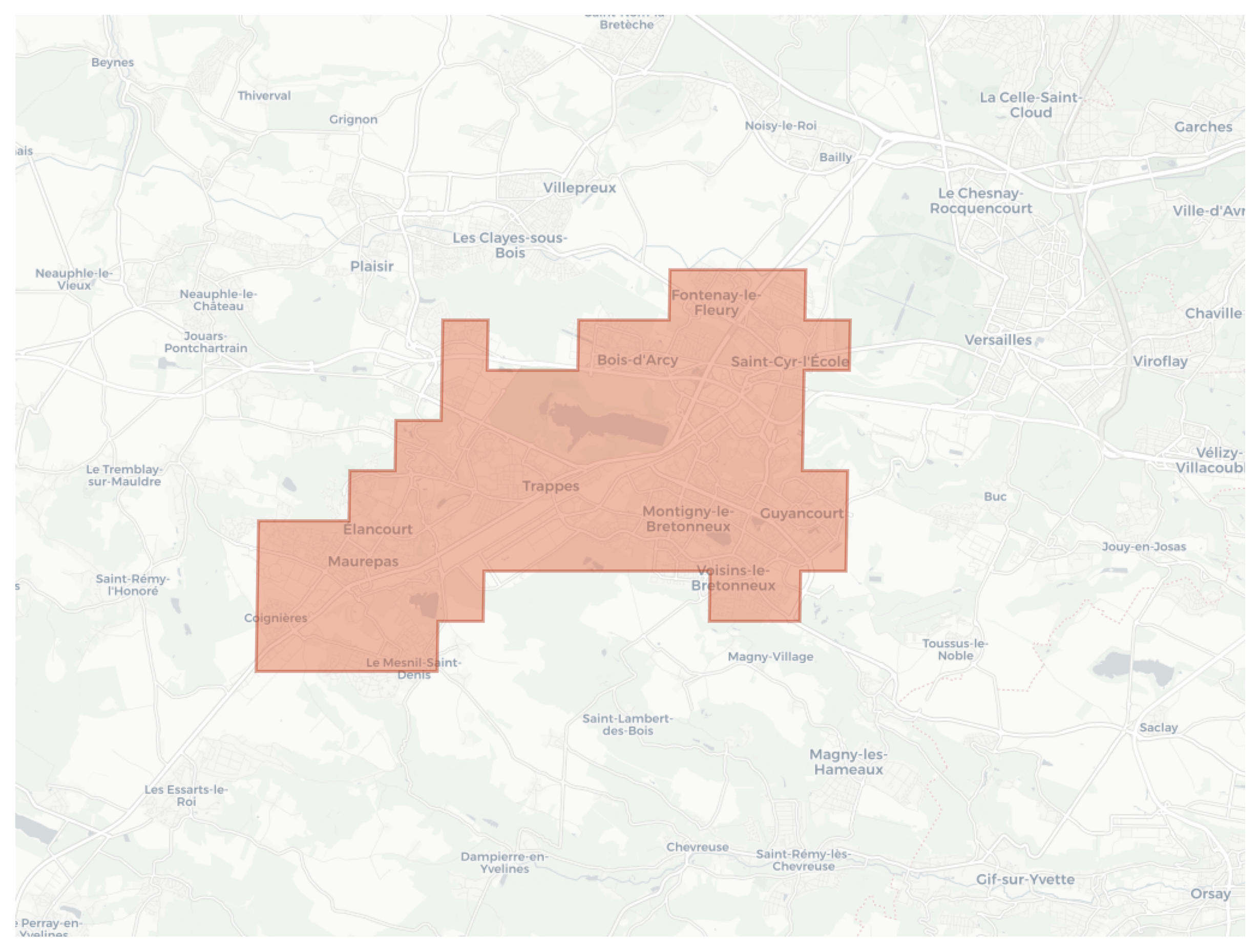 Maurepas geographic map