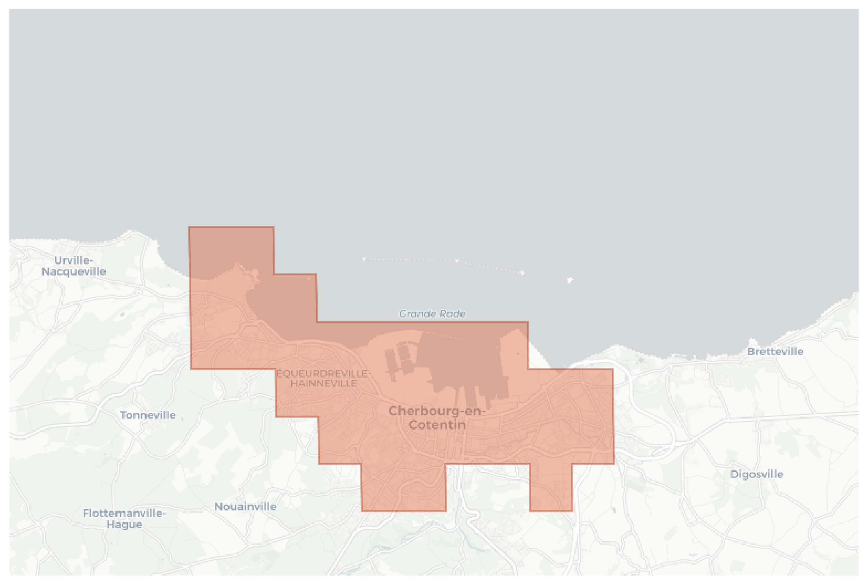 Cherbourg-en-Cotentin geographic map
