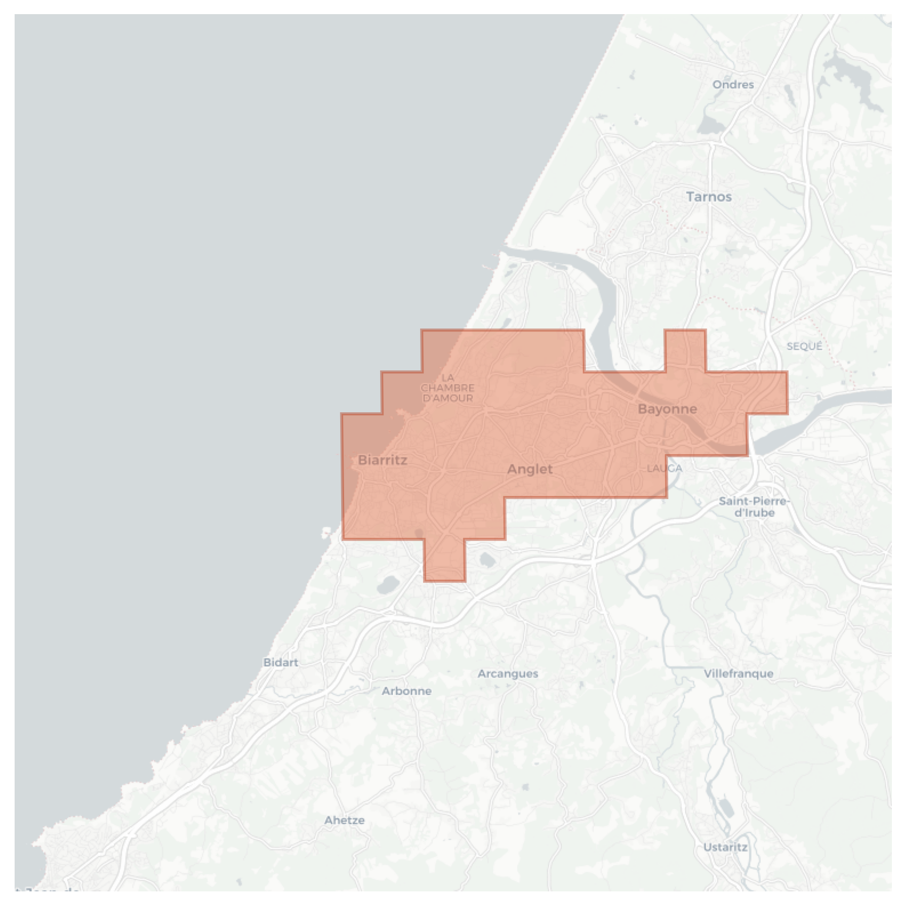 Bayonne geographic map