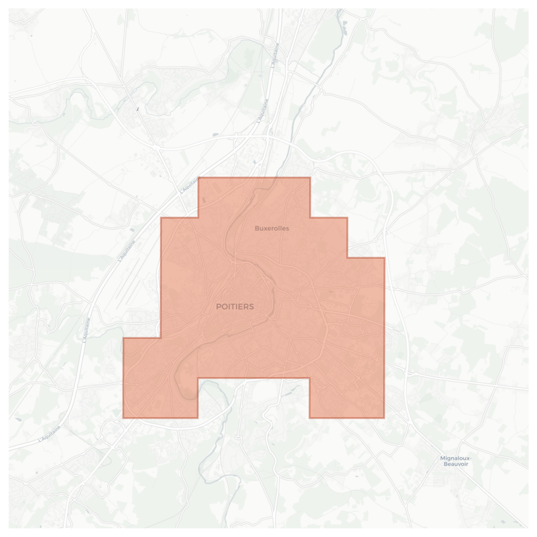 Poitiers geographic map
