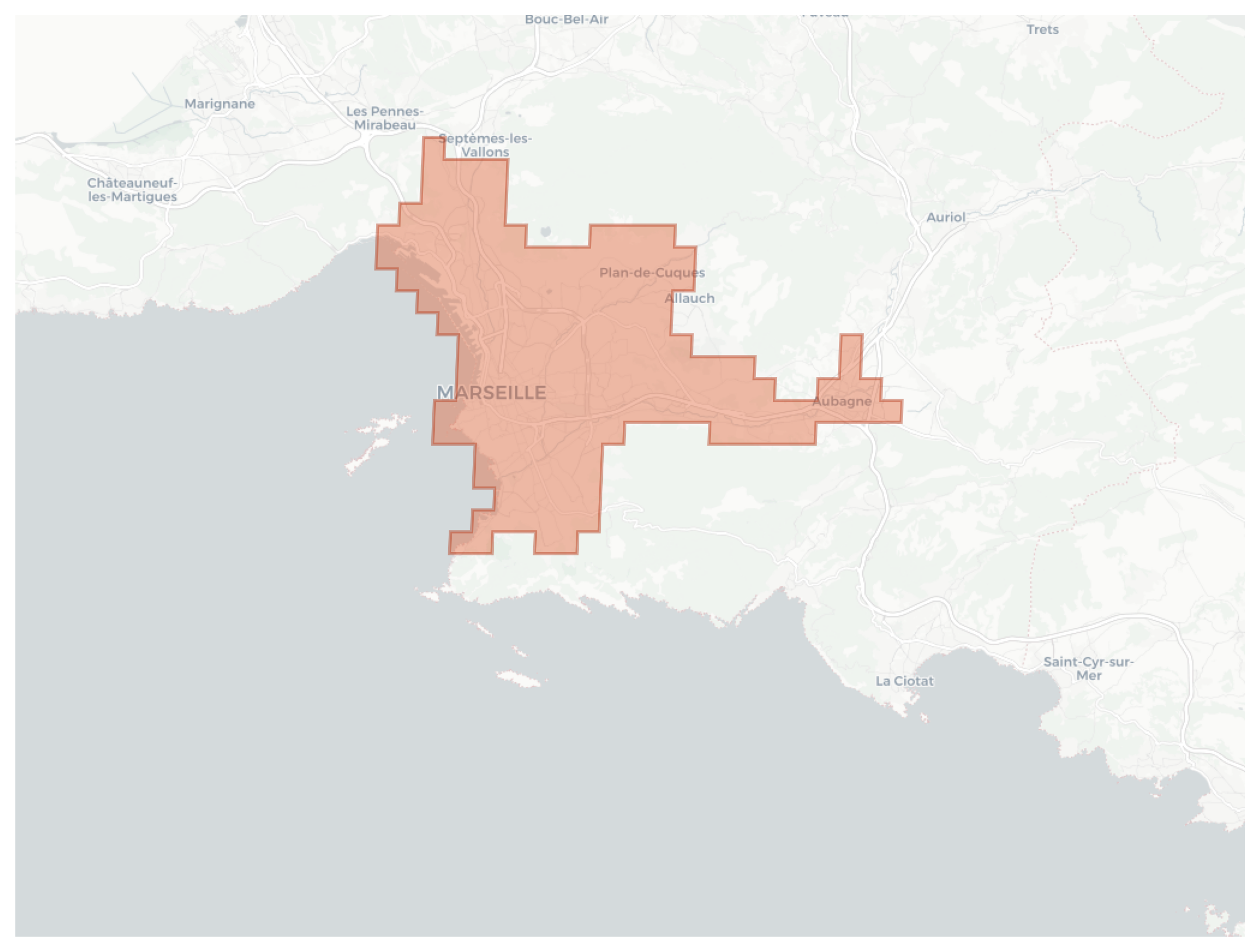 Marseille geographic map