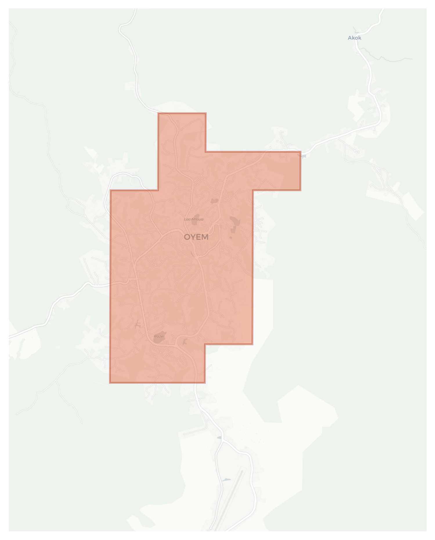 Oyem geographic map